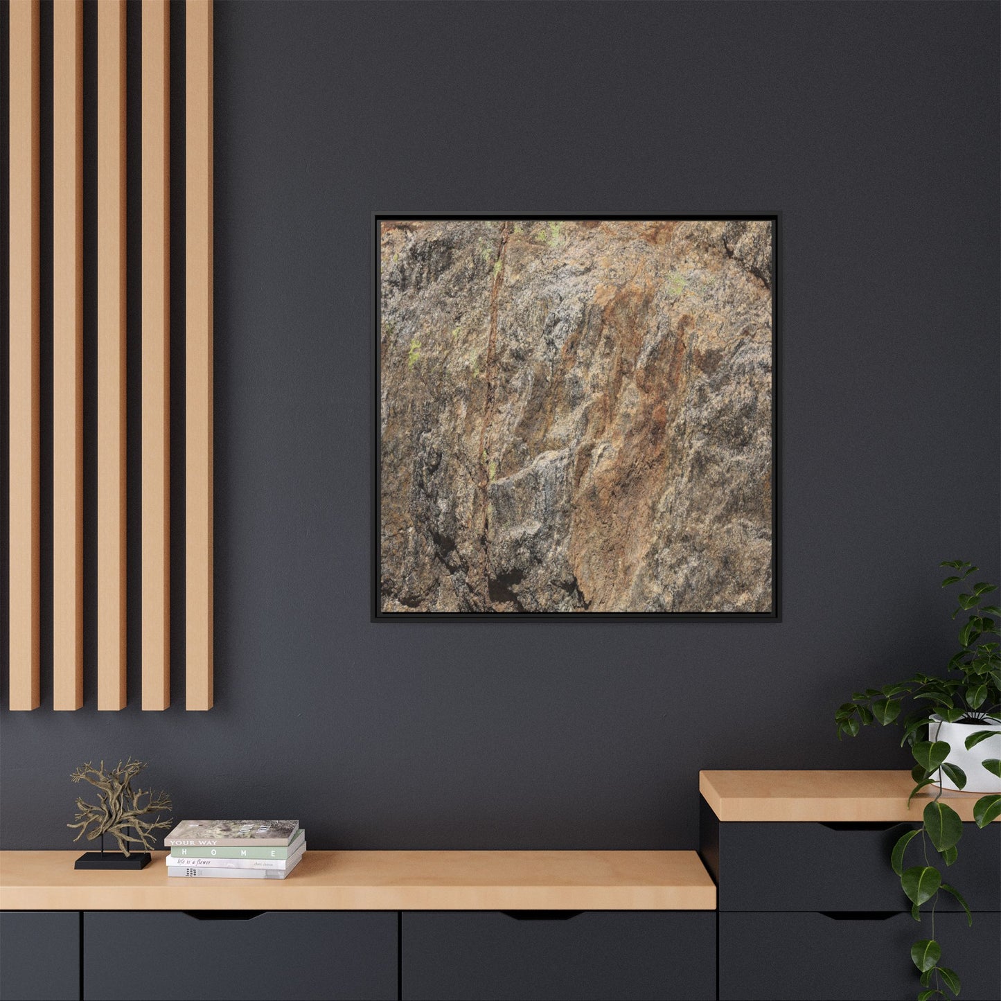 Weathered Rock Formation - Unique Stretched Canvas Wall Art