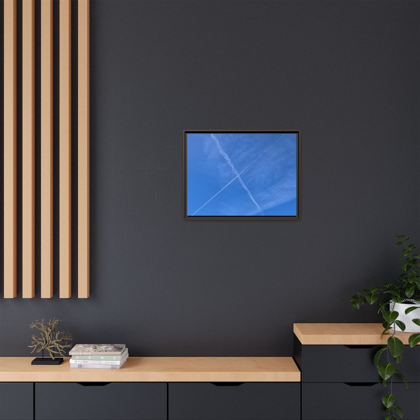 Sky Crossroads - Unique Stretched Canvas Wall Art