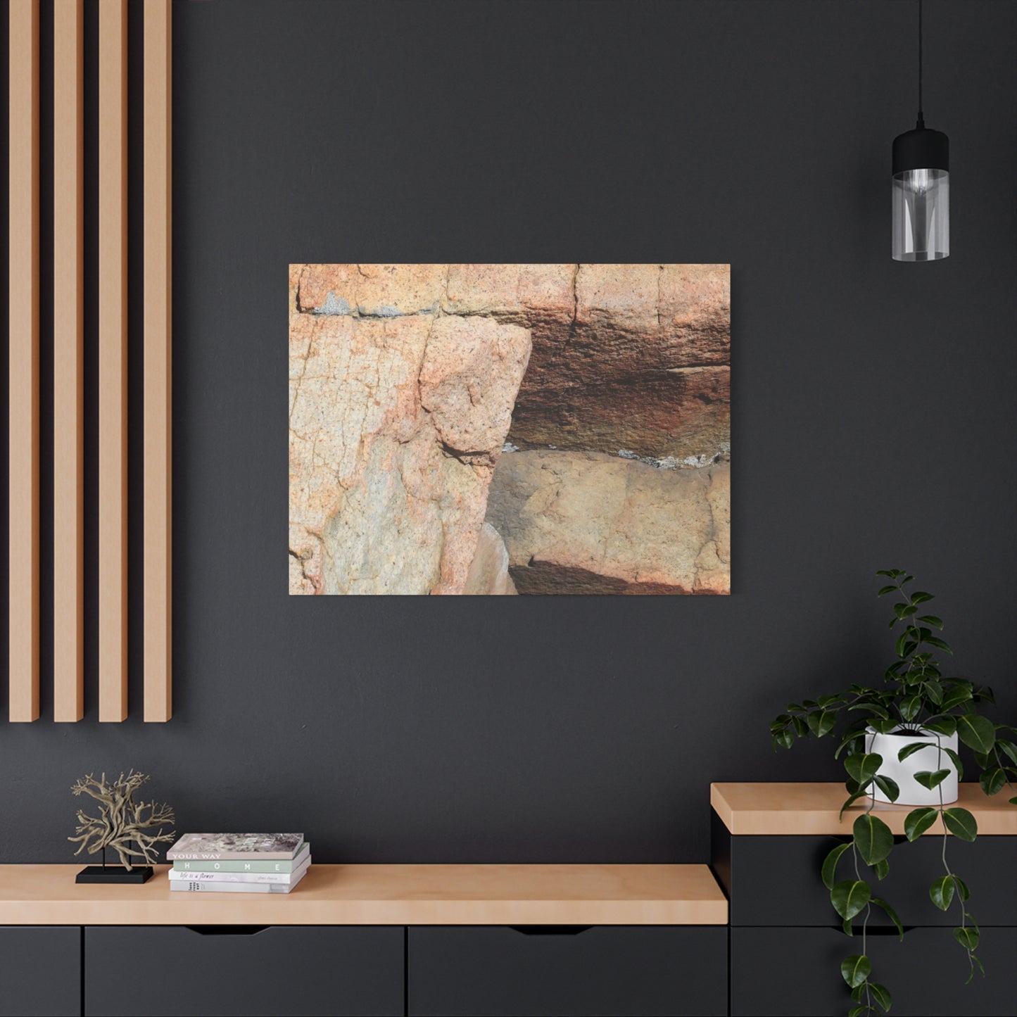 Layered Echoes - Unique Frameless Canvas Wall Art