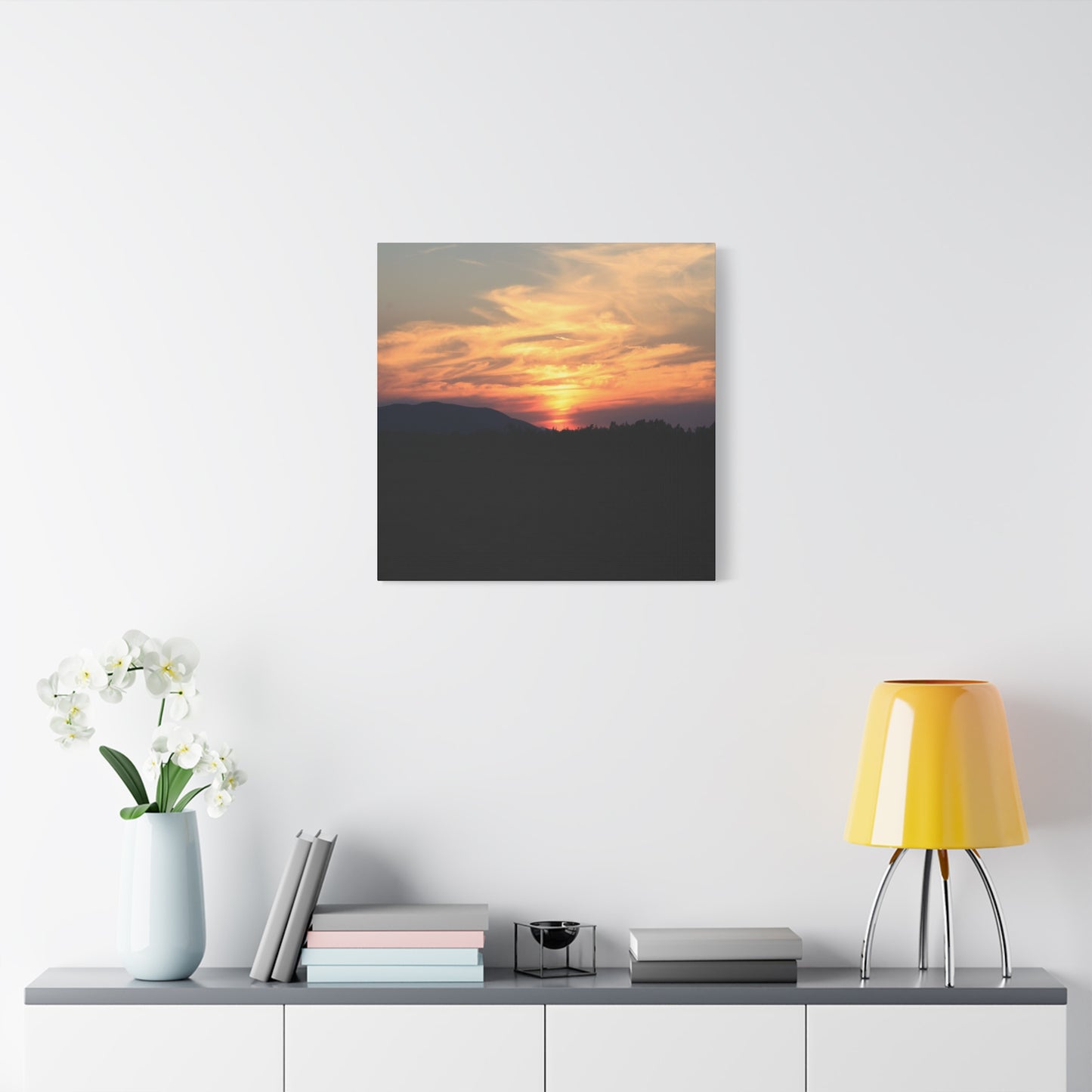Mountain Twilight - Unique Frameless Canvas Wall Art