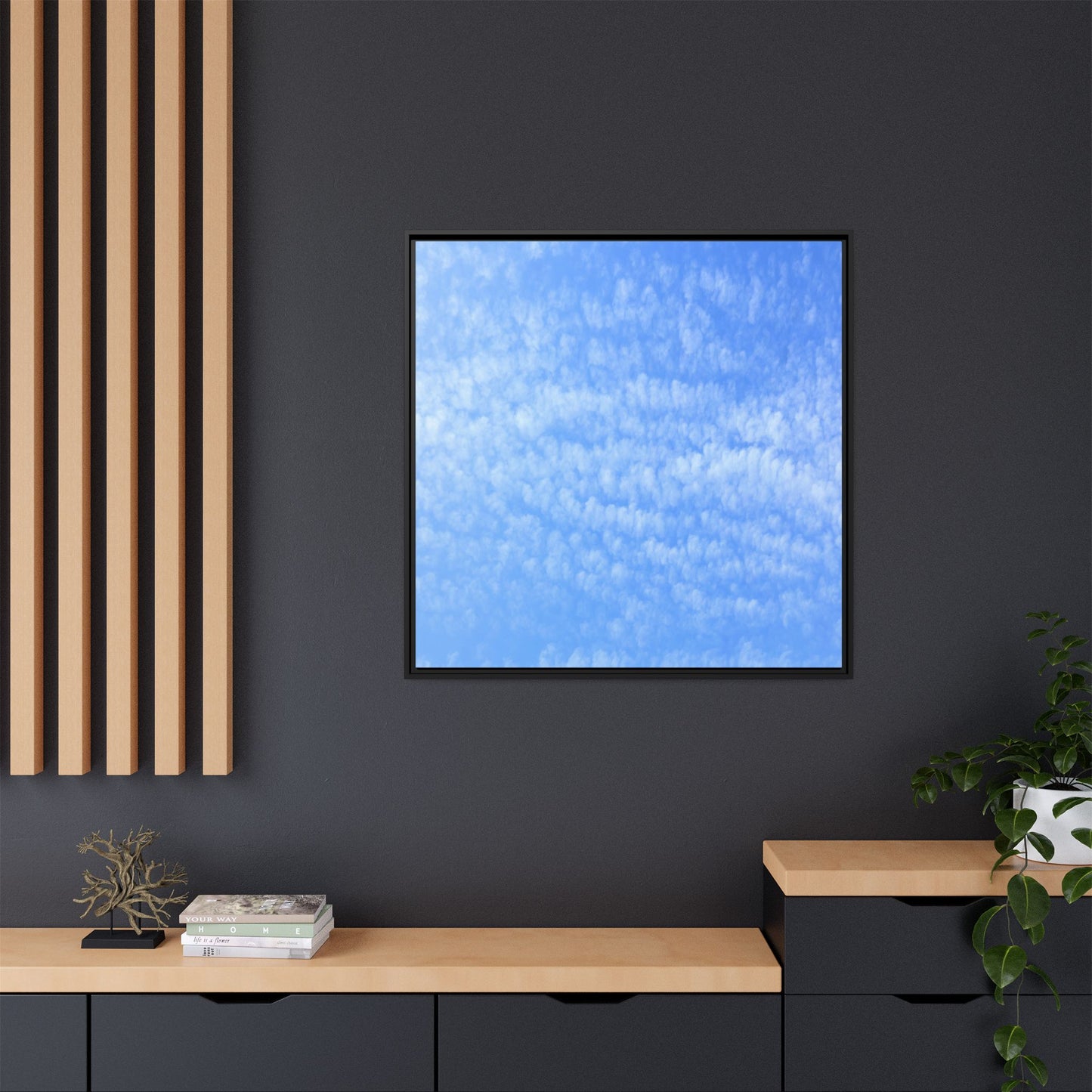 Wispy Blue Dreams - Unique Stretched Canvas Wall Art
