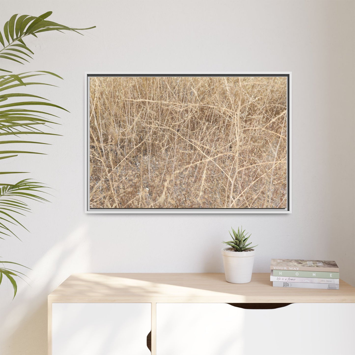 Golden Stalks - Unique Stretched Canvas Wall Art