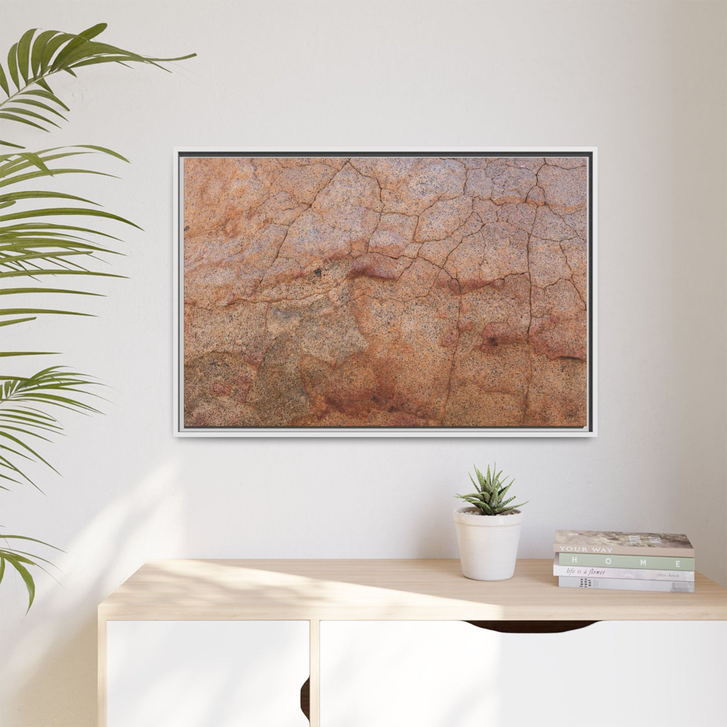 Russet Fissures - Unique Stretched Canvas Wall Art
