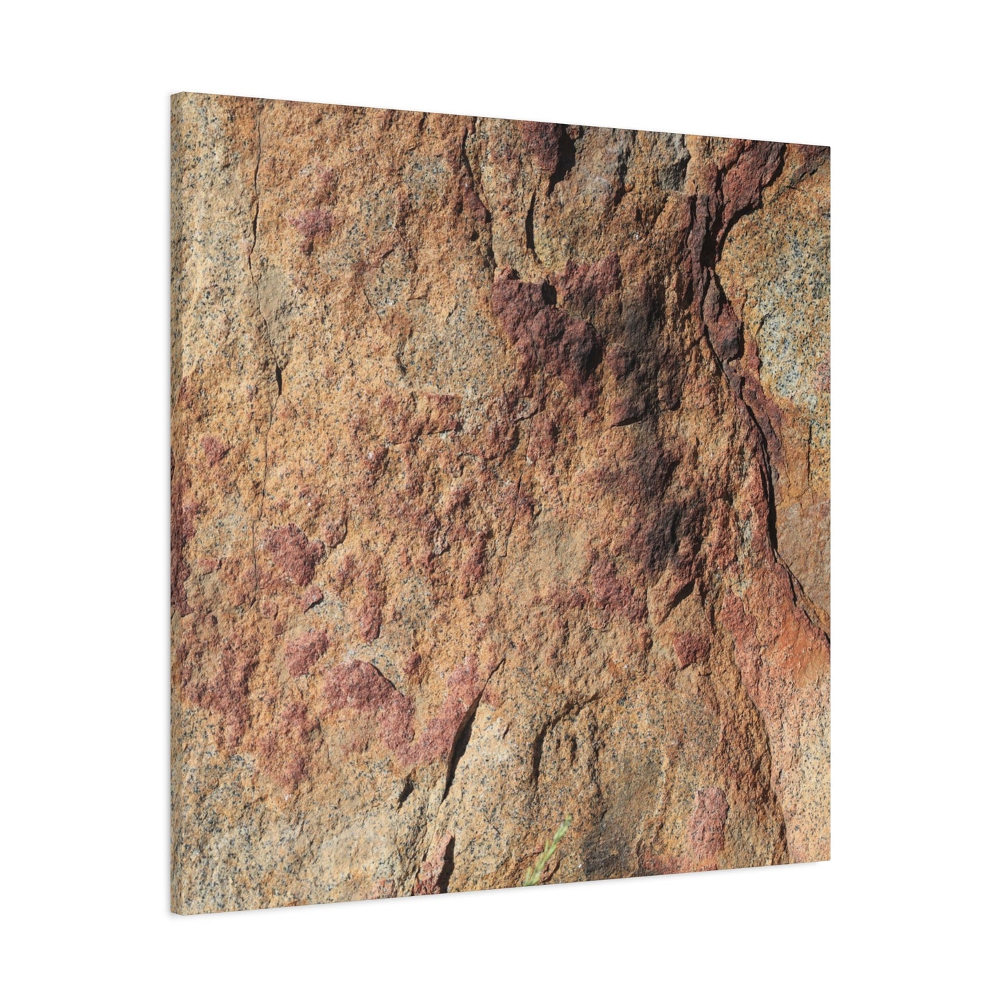 Lithic Veins of Ember - Unique Frameless Canvas Wall Art