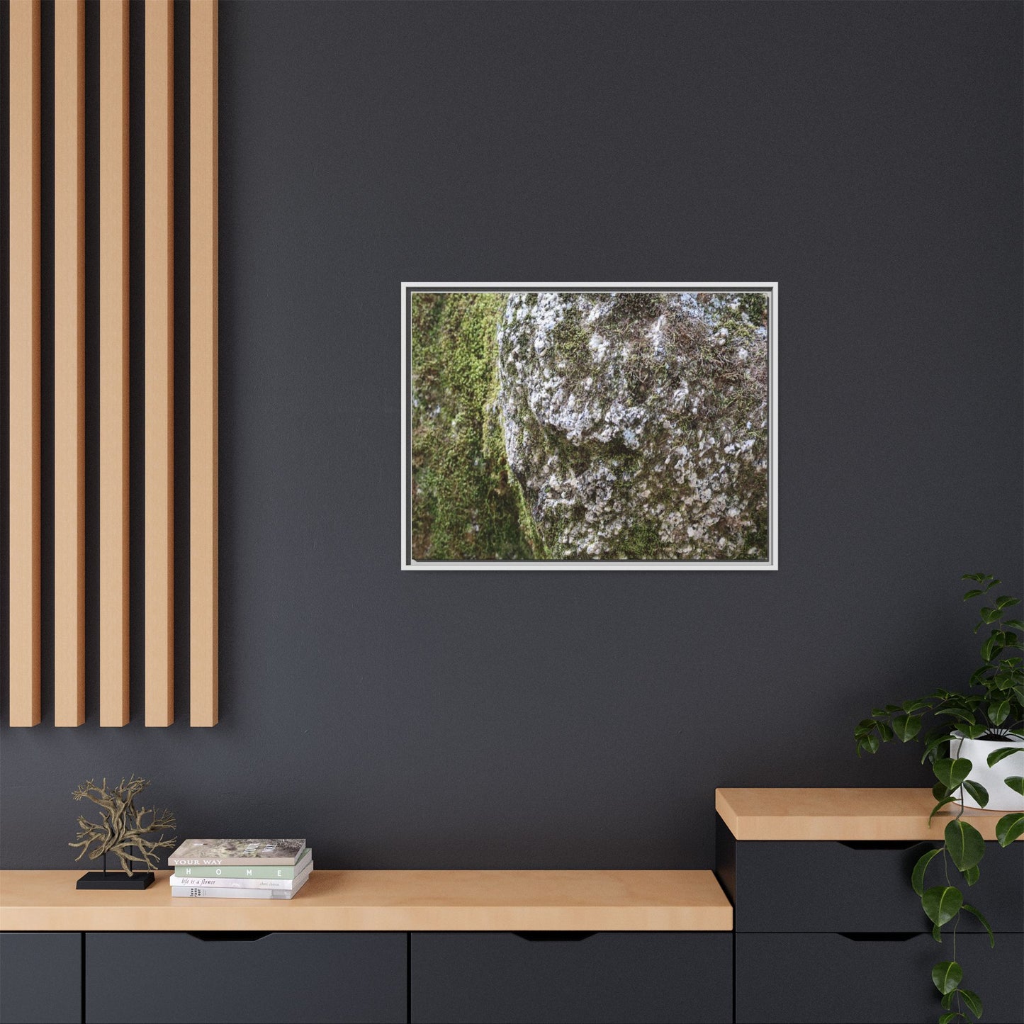 Lichen Landscape - Unique Stretched Canvas Wall Art