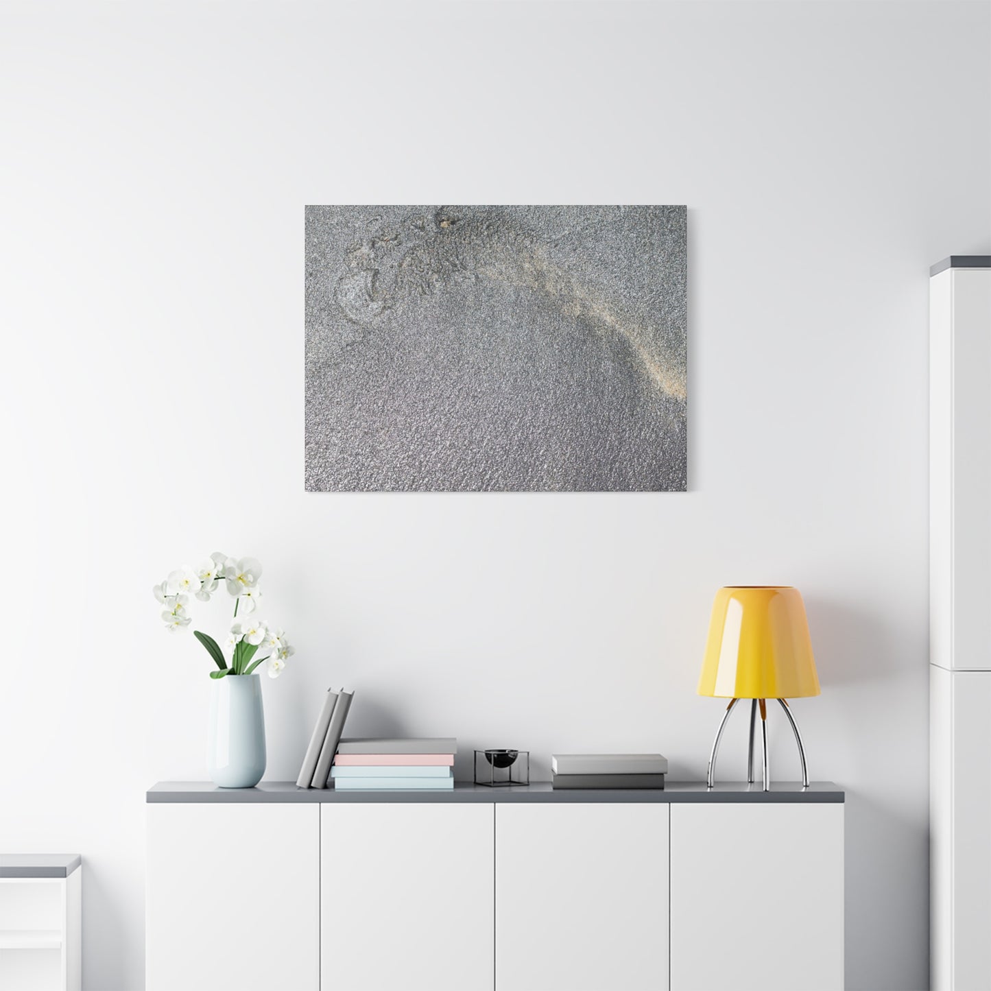 Ephemeral Whispers of Granite - Unique Frameless Canvas Wall Art