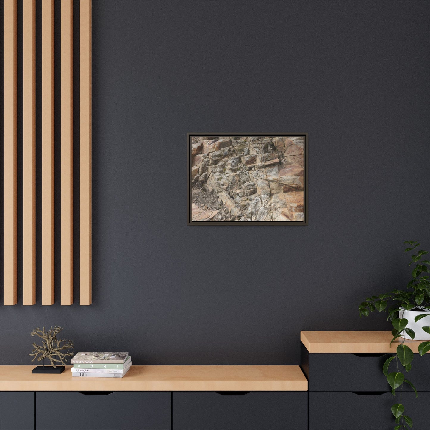 Stone's Silent Story - Unique Stretched Canvas Wall Art