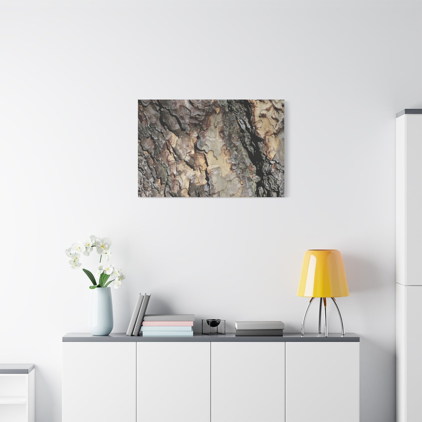 Tree Bark Symphony - Unique Frameless Canvas Wall Art