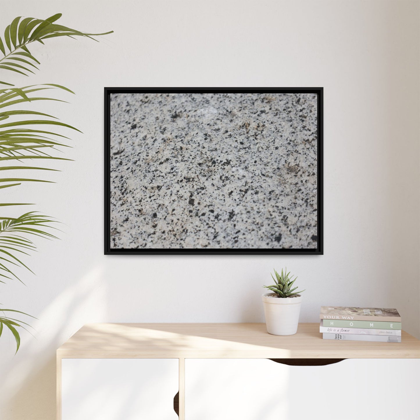 Monochrome Mosaic - Unique Stretched Canvas Wall Art