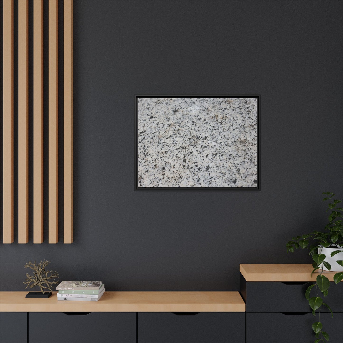 Monochrome Mosaic - Unique Stretched Canvas Wall Art