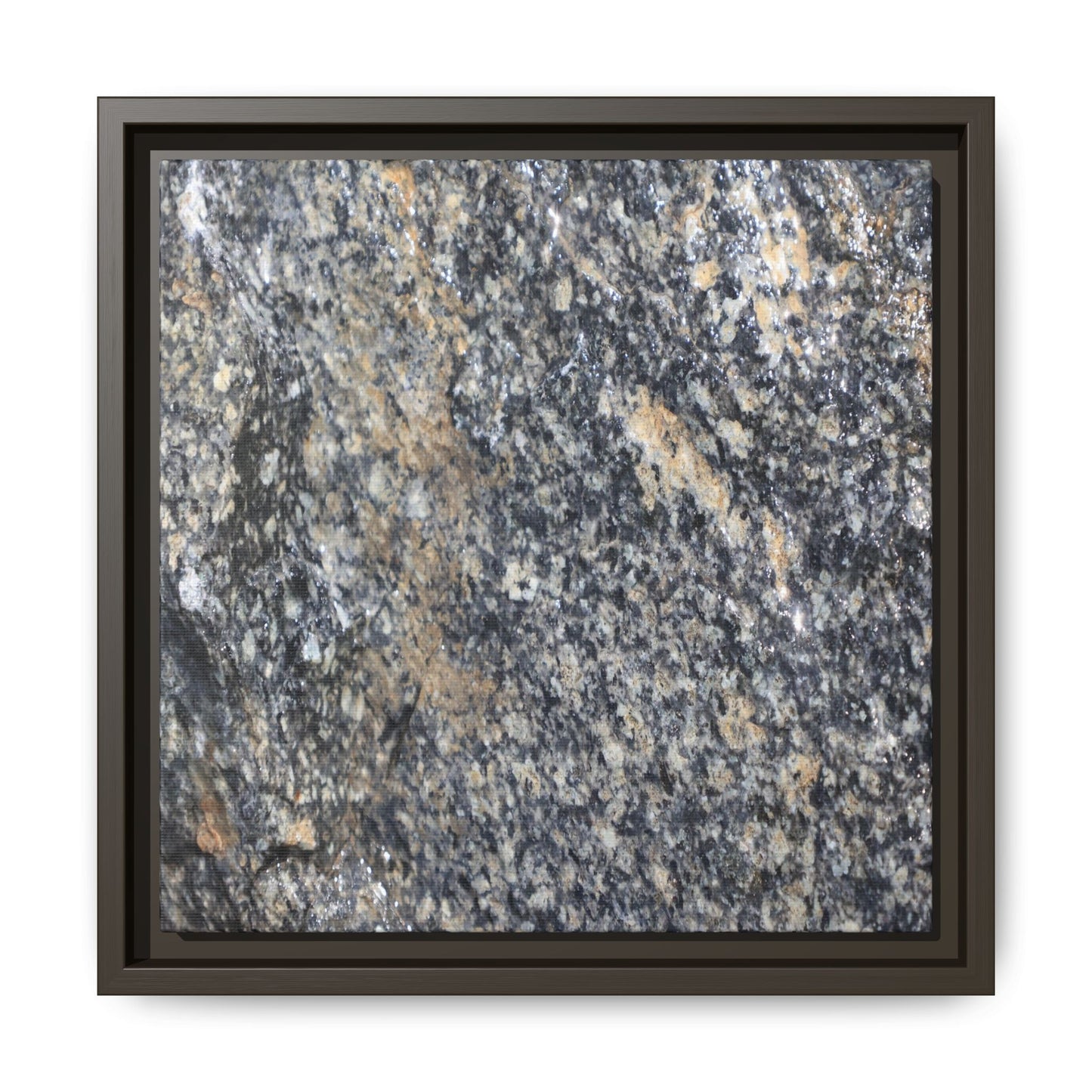 Crystalline Echoes - Unique Stretched Canvas Wall Art