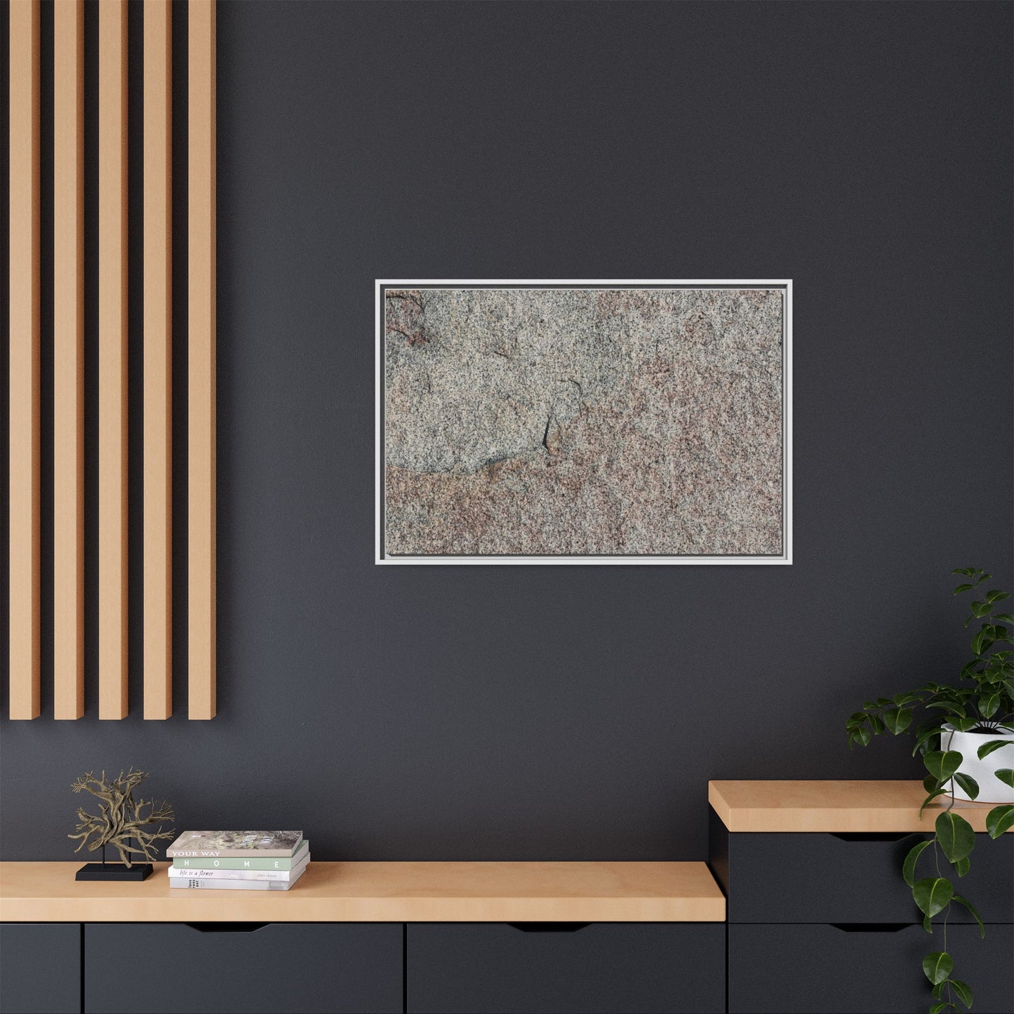 Fissured Stone - Unique Stretched Canvas Wall Art