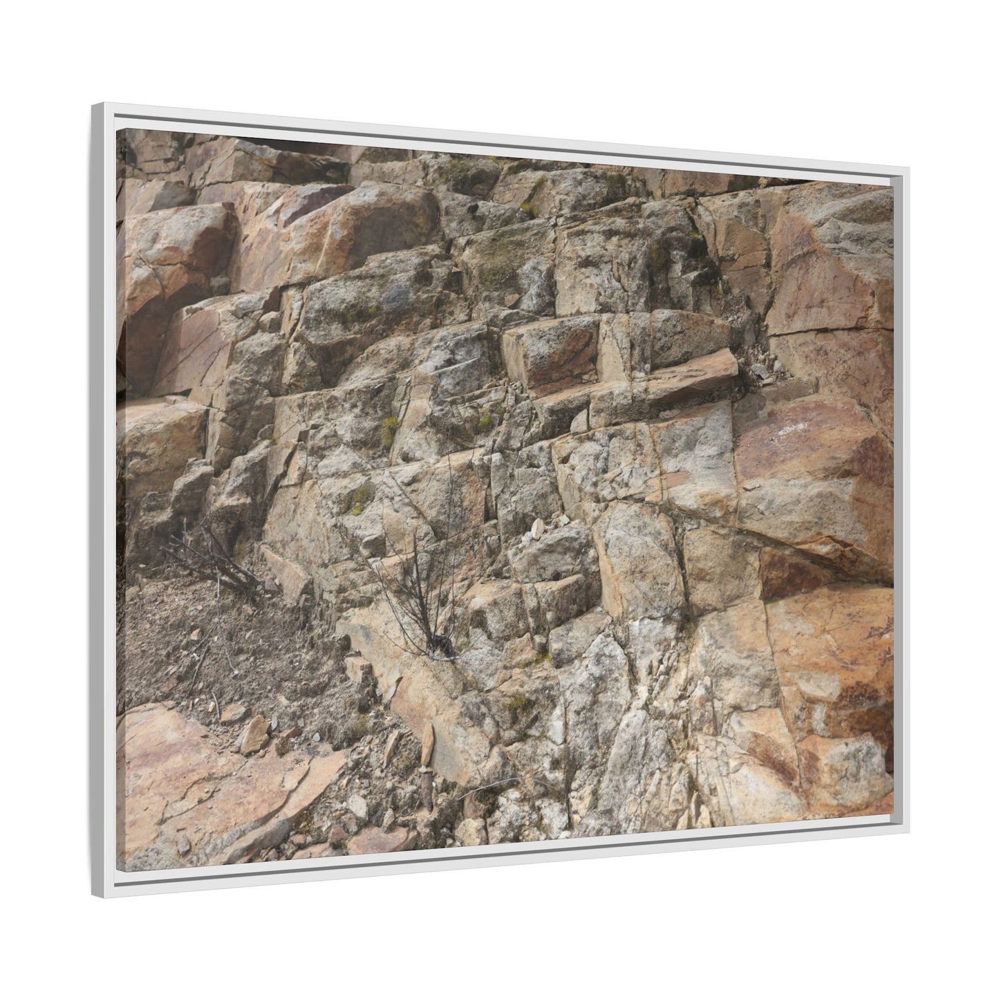 Stone's Silent Story - Unique Stretched Canvas Wall Art