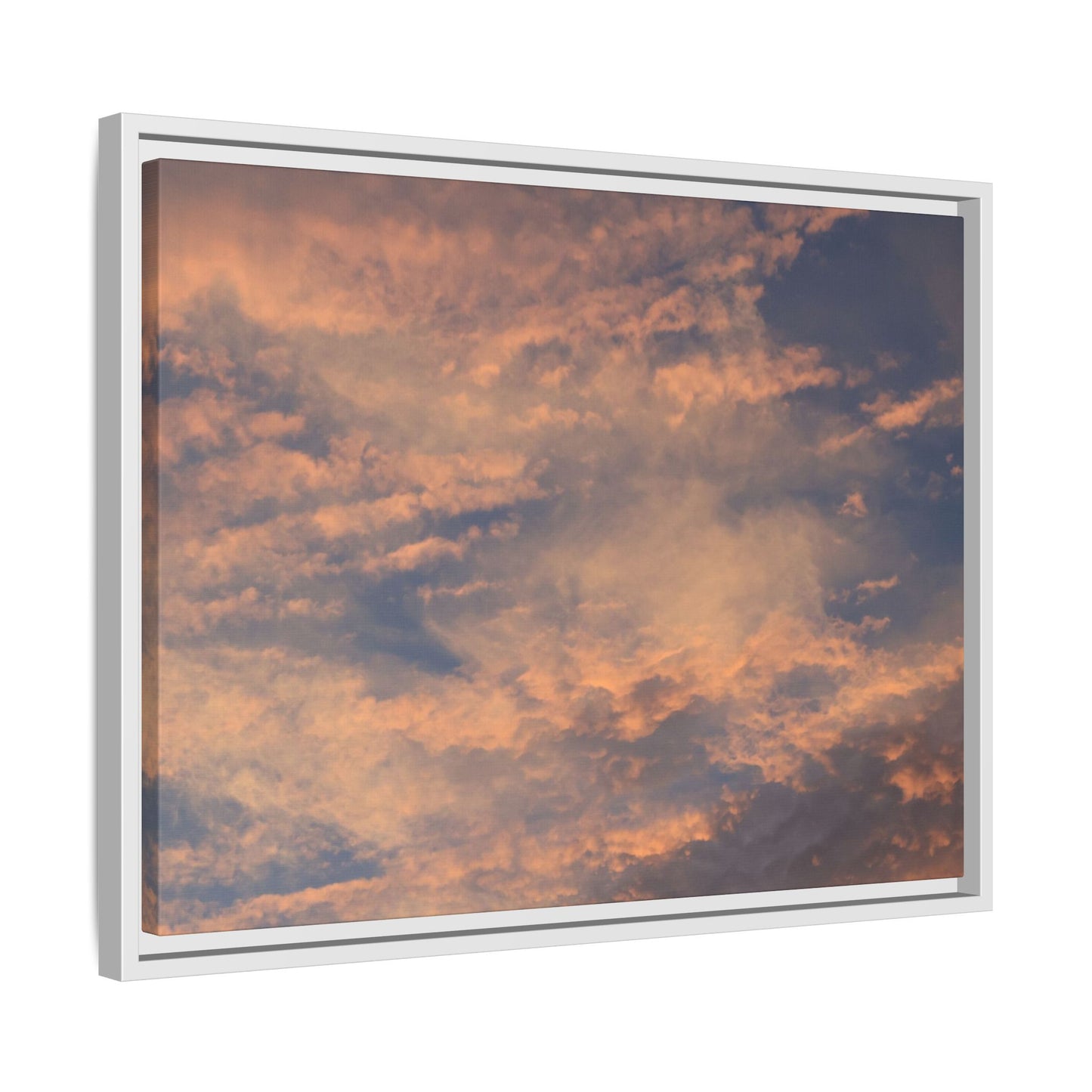 Sunset's Ethereal Canvas - Unique Stretched Canvas Wall Art