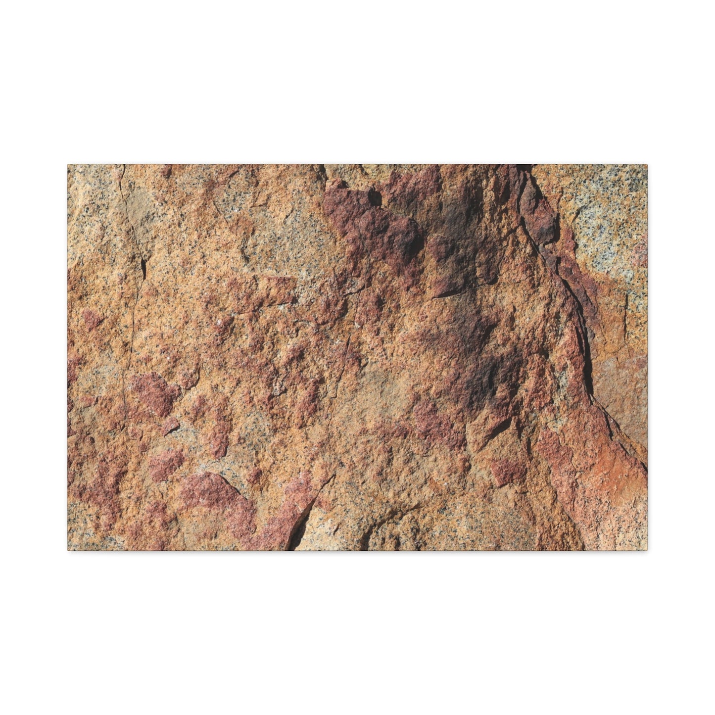 Lithic Veins of Ember - Unique Frameless Canvas Wall Art