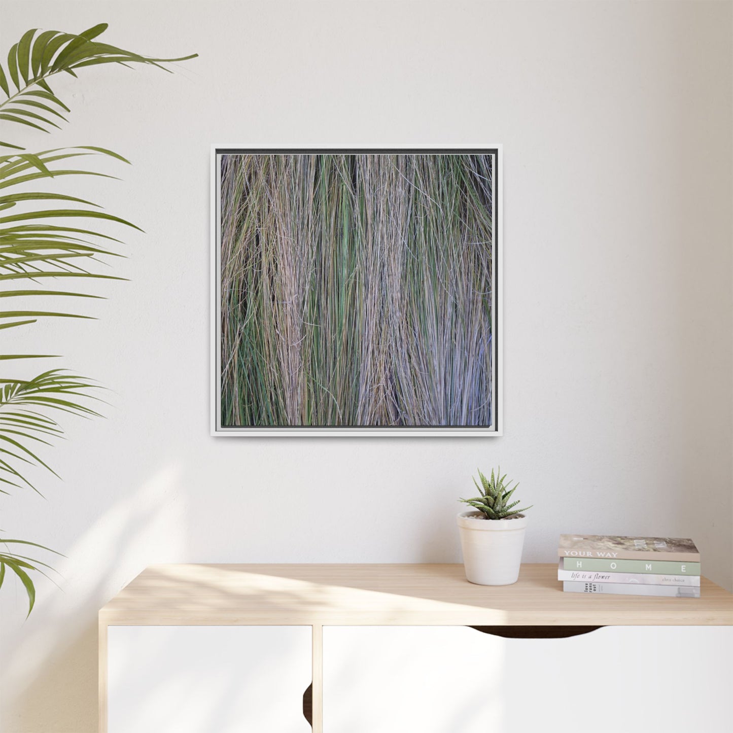 Whispers of Silver Grass - Unique Stretched Canvas Wall Art