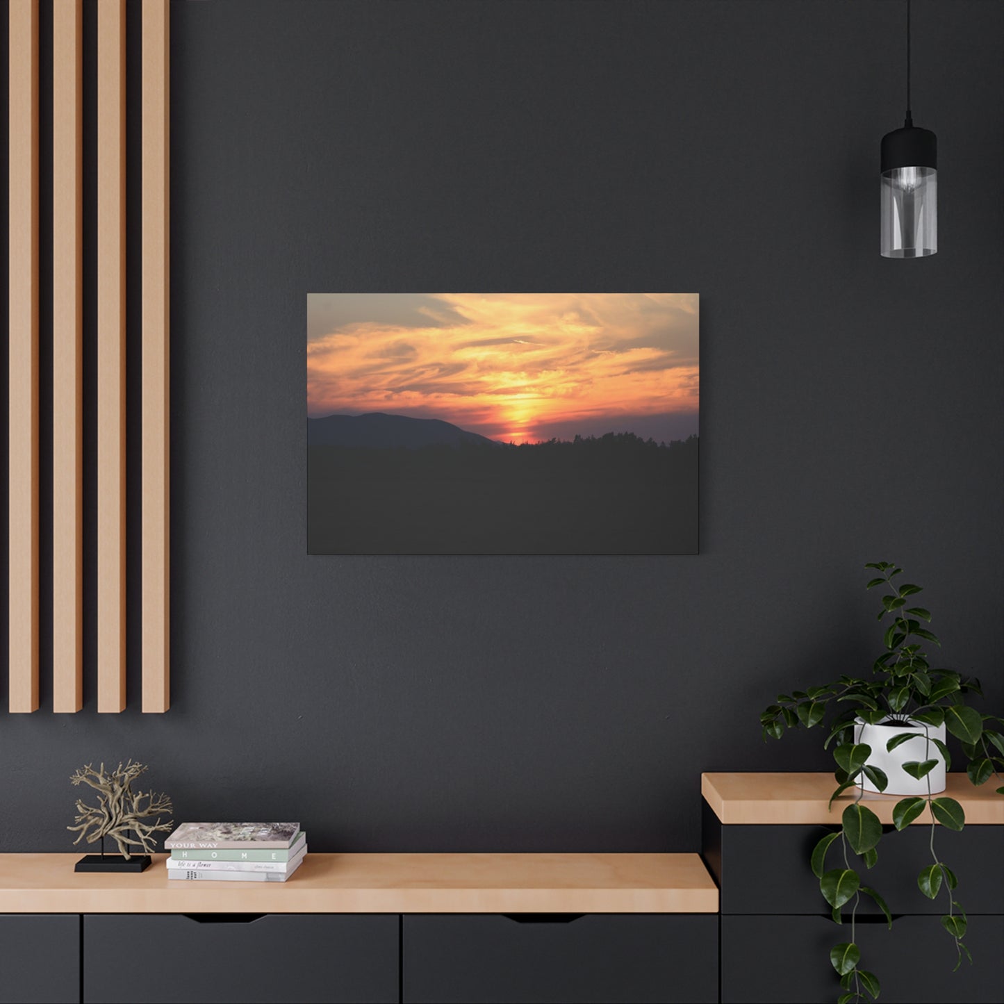 Mountain Twilight - Unique Frameless Canvas Wall Art
