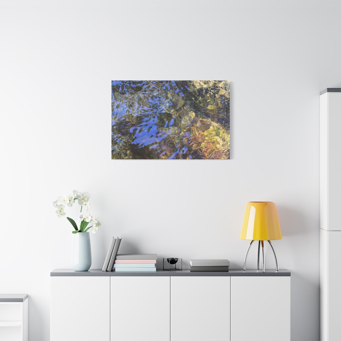Azure Fragments - Unique Frameless Canvas Wall Art