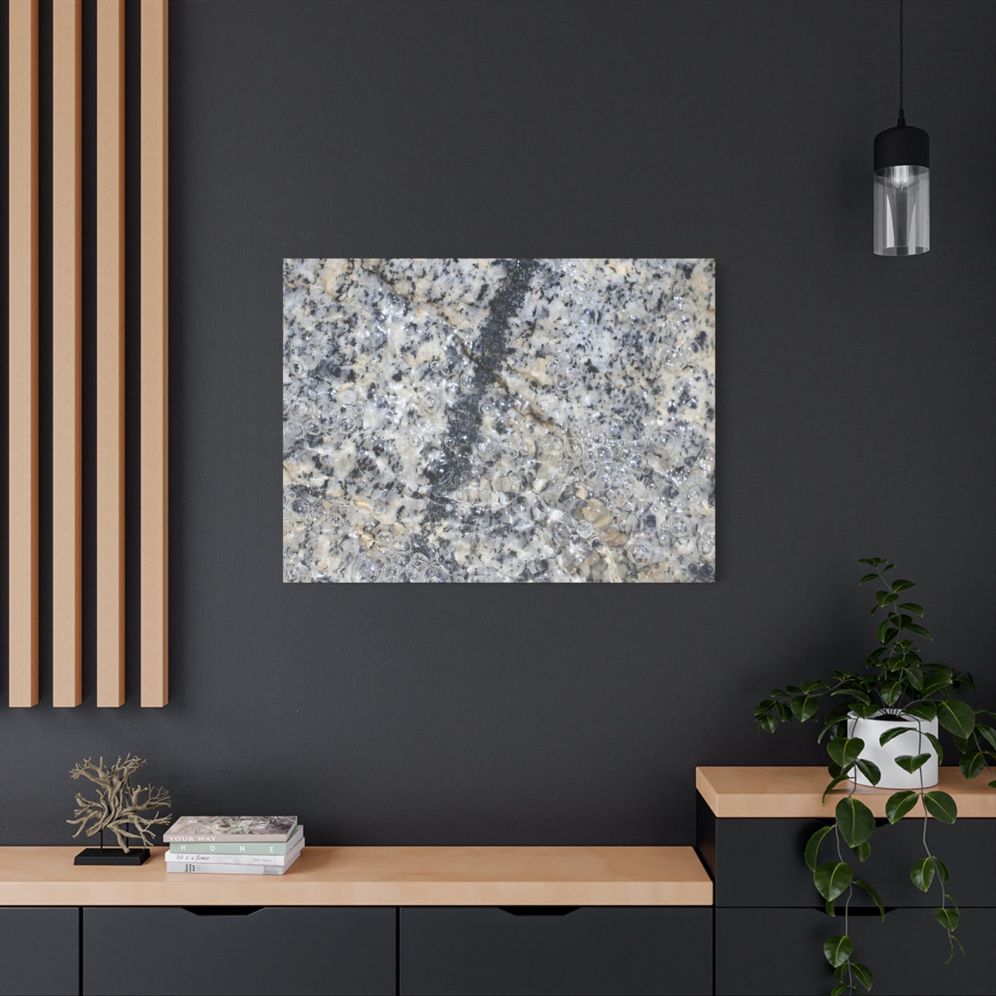 Crystalline Bubbles - Unique Frameless Canvas Wall Art