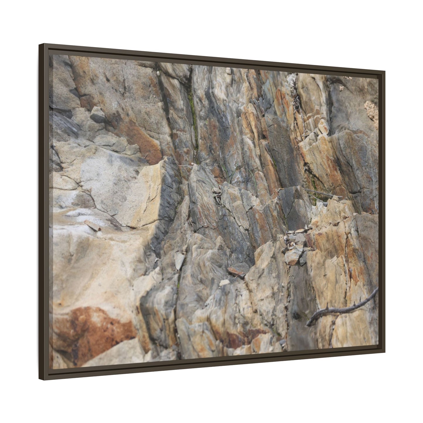 Stone's Silent Symphony - Unique Stretched Canvas Wall Art