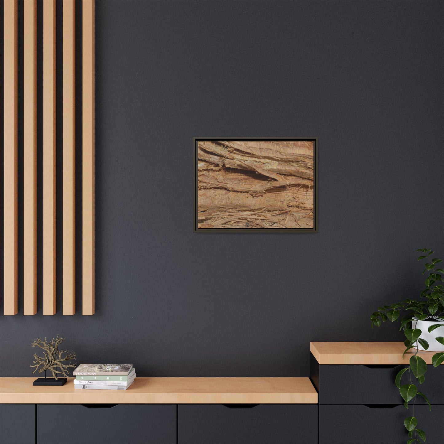 Splintered Bark - Unique Stretched Canvas Wall Art