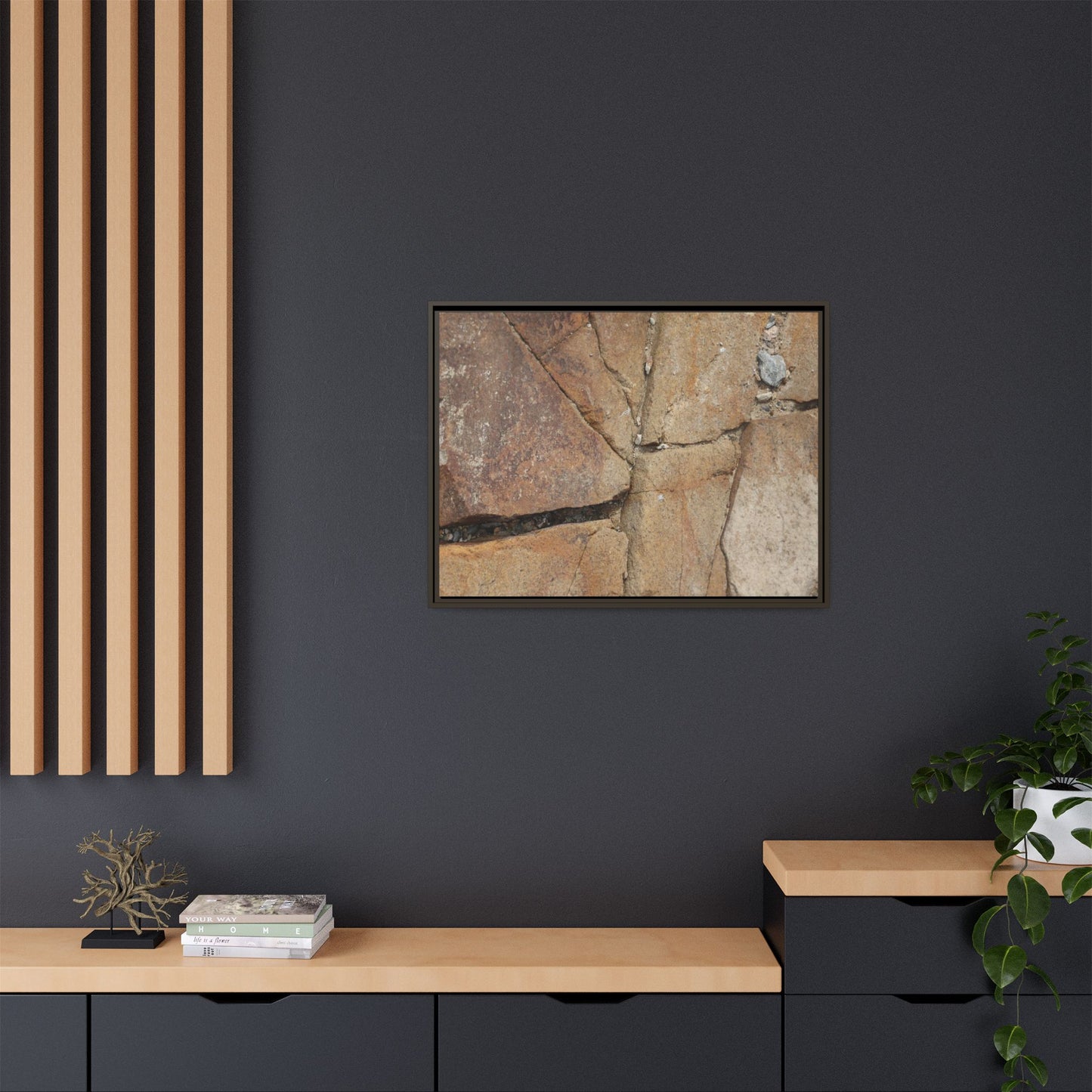 Rusty Crevices - Unique Stretched Canvas Wall Art