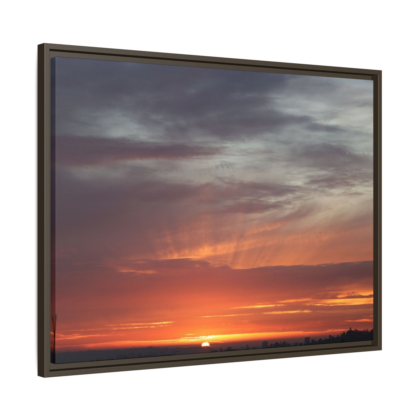 Fiery Horizon - Unique Stretched Canvas Wall Art