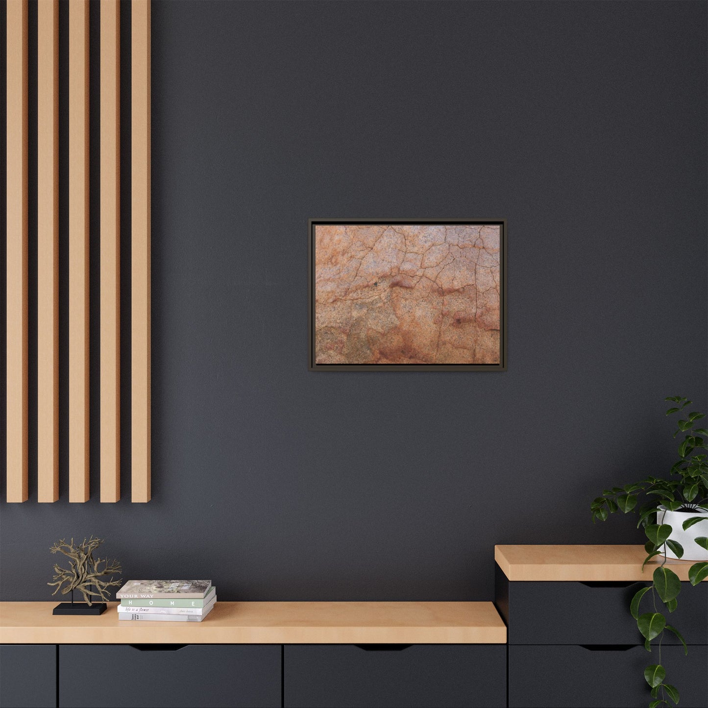 Russet Fissures - Unique Stretched Canvas Wall Art
