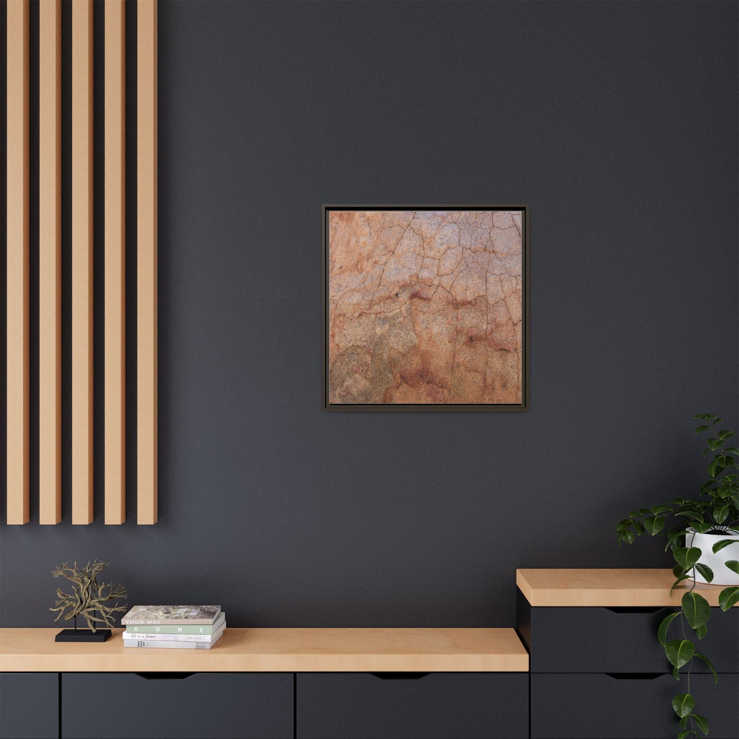 Russet Fissures - Unique Stretched Canvas Wall Art