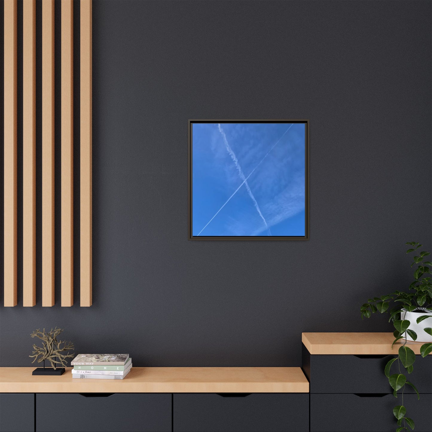 Sky Crossroads - Unique Stretched Canvas Wall Art