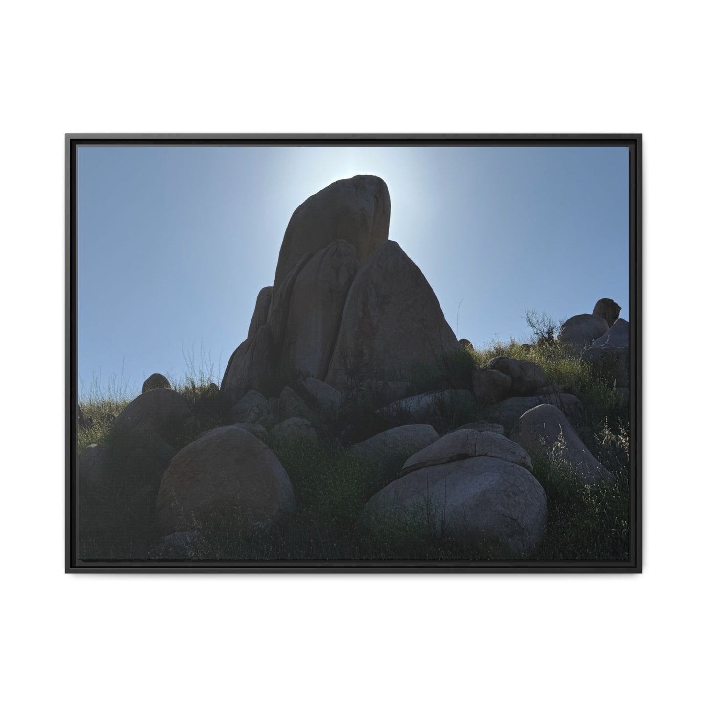 Boulder Silhouette - Unique Stretched Canvas Wall Art