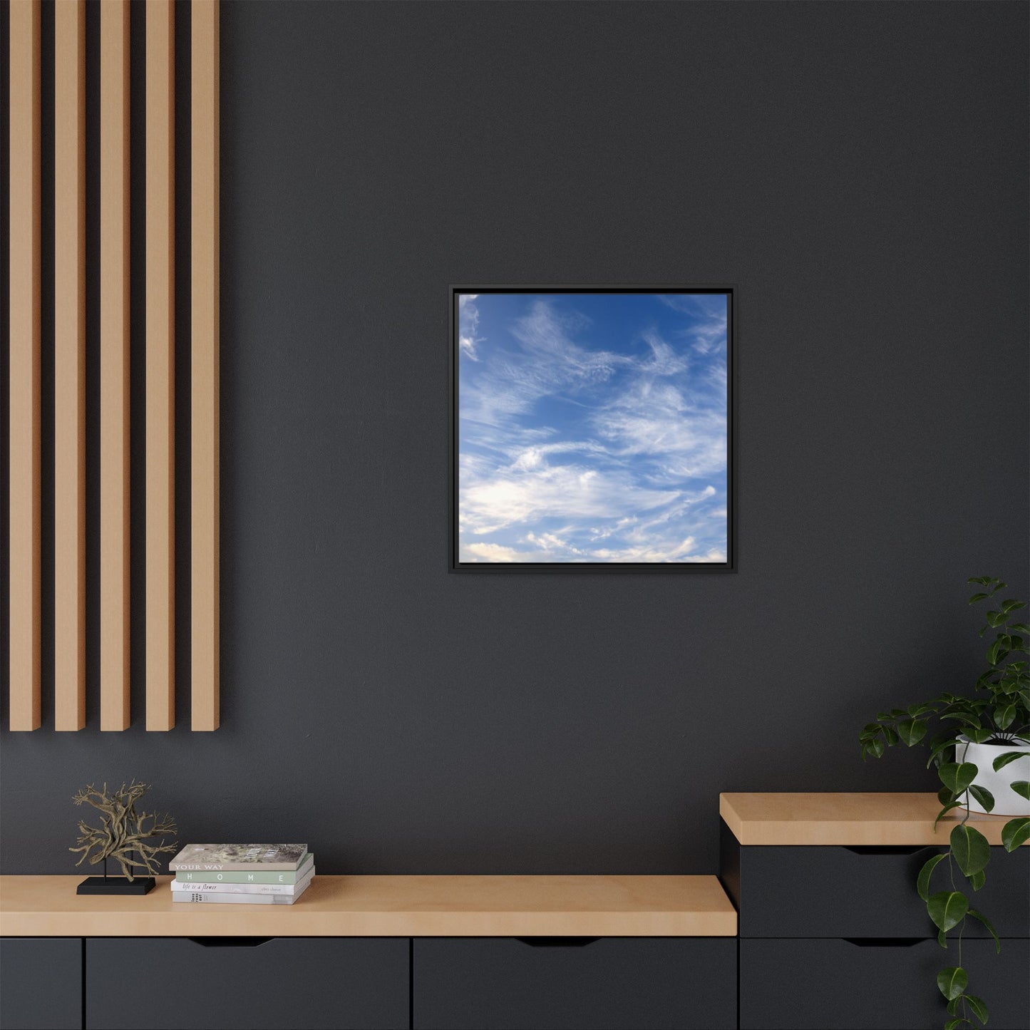 Ethereal Blue Tapestry - Unique Stretched Canvas Wall Art