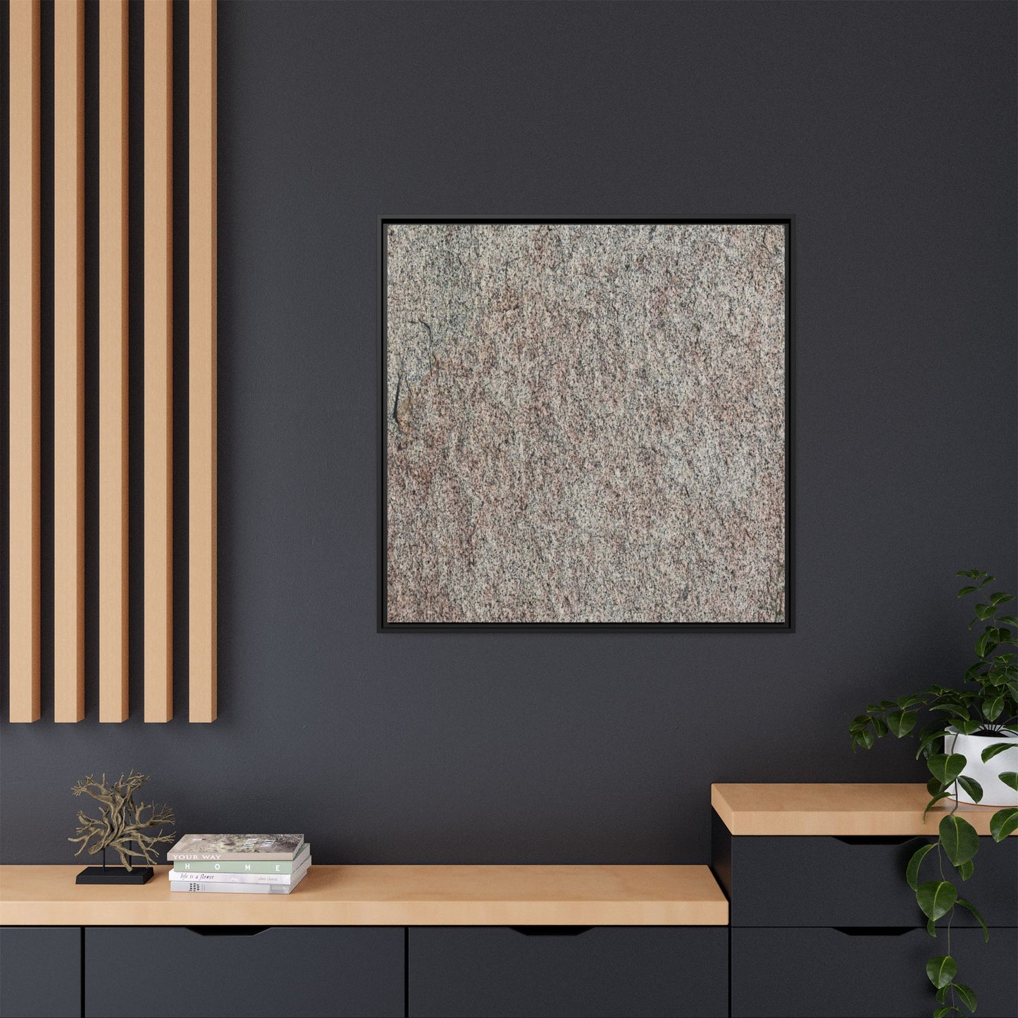 Granular Whispers - Unique Stretched Canvas Wall Art