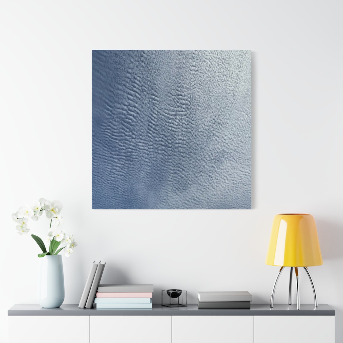 Rippling Echoes of Cerulean Stillness - Unique Frameless Canvas Wall Art