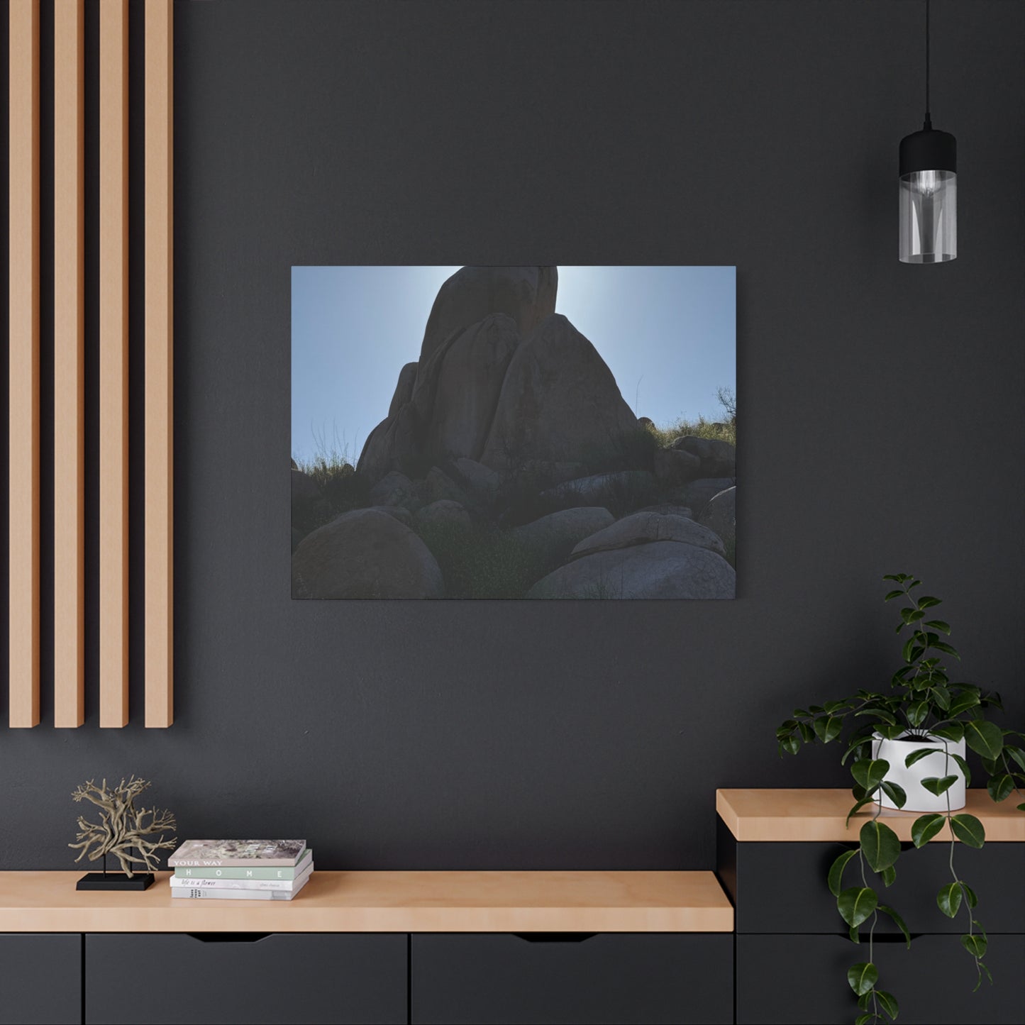 Rocks of Solitude - Unique Frameless Canvas Wall Art