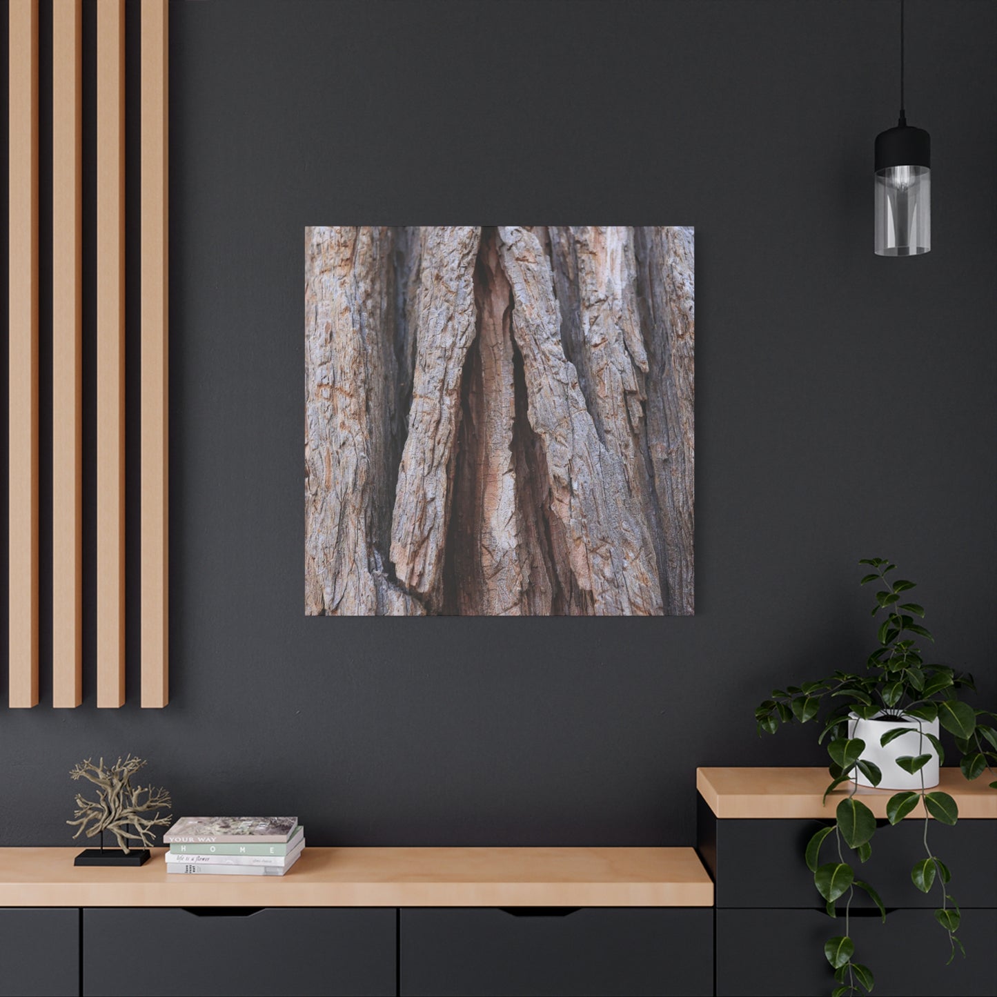 Fractured Skin of Time - Unique Frameless Canvas Wall Art