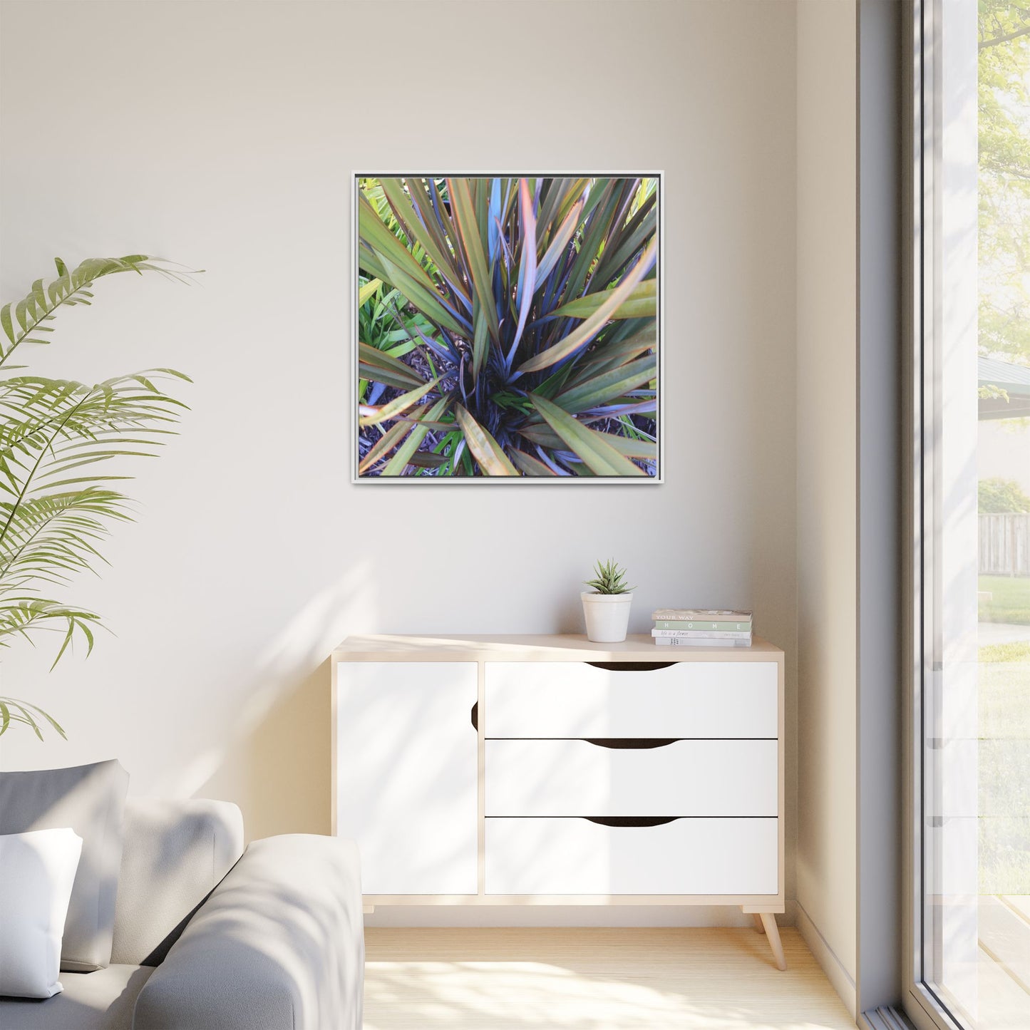 Radiant Leaves - Unique Stretched Canvas Wall Art