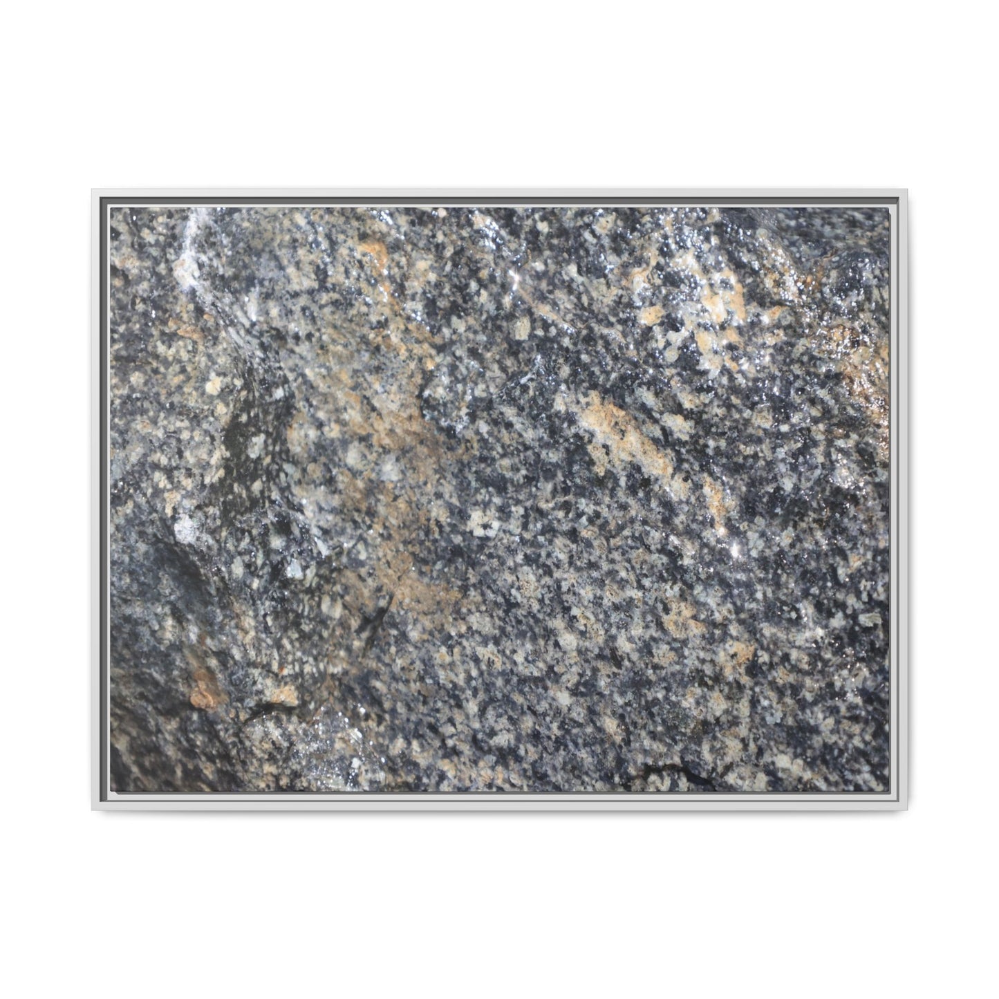 Crystalline Echoes - Unique Stretched Canvas Wall Art