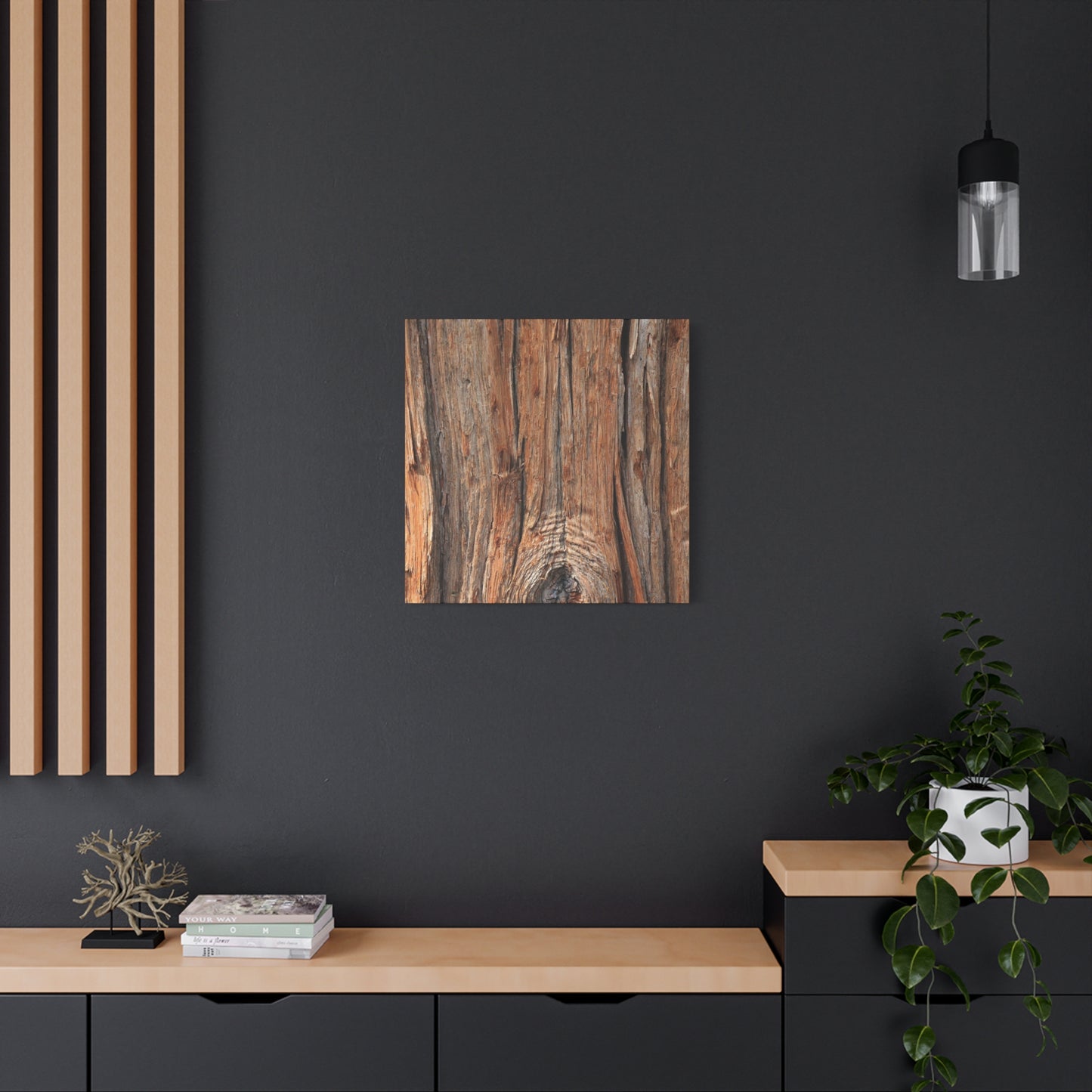Bark's Ancient Whispers - Unique Frameless Canvas Wall Art