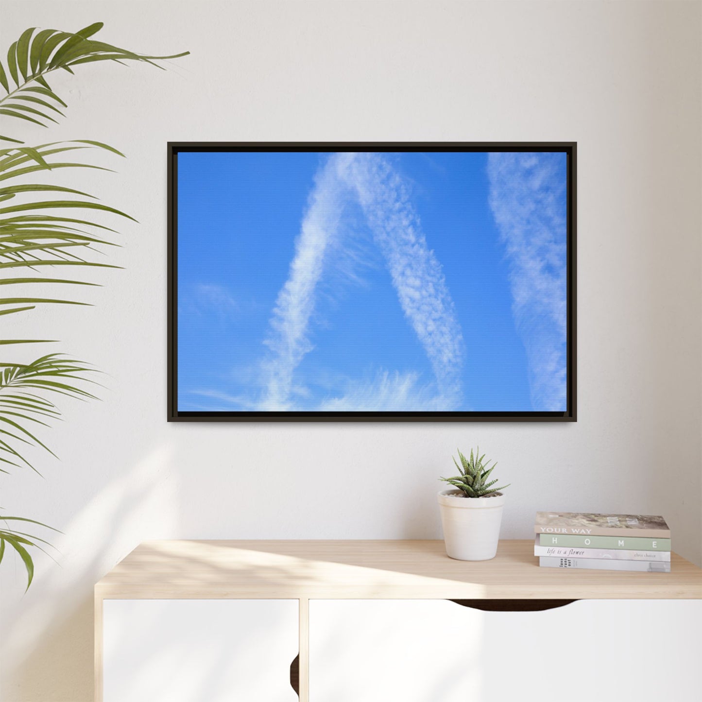Skyward Whispers - Unique Stretched Canvas Wall Art