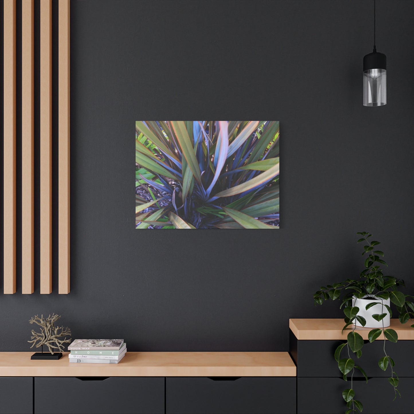 Twisted Blades of Verdant Symphony - Unique Frameless Canvas Wall Art