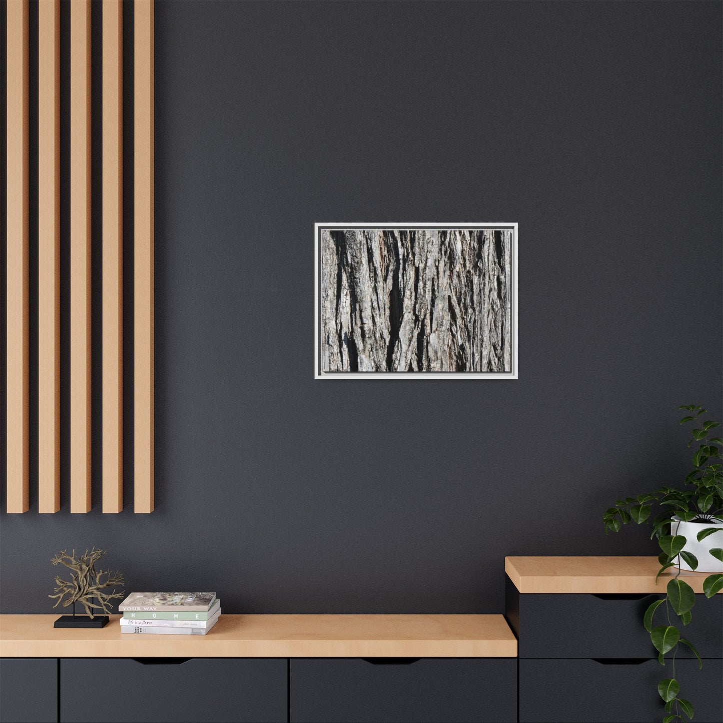 Bark Lines - Unique Stretched Canvas Wall Art