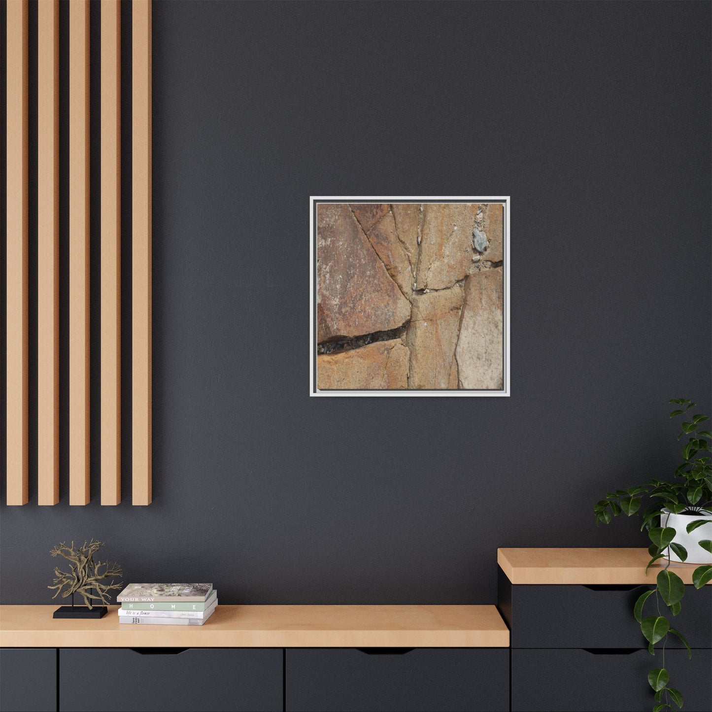 Rusty Crevices - Unique Stretched Canvas Wall Art
