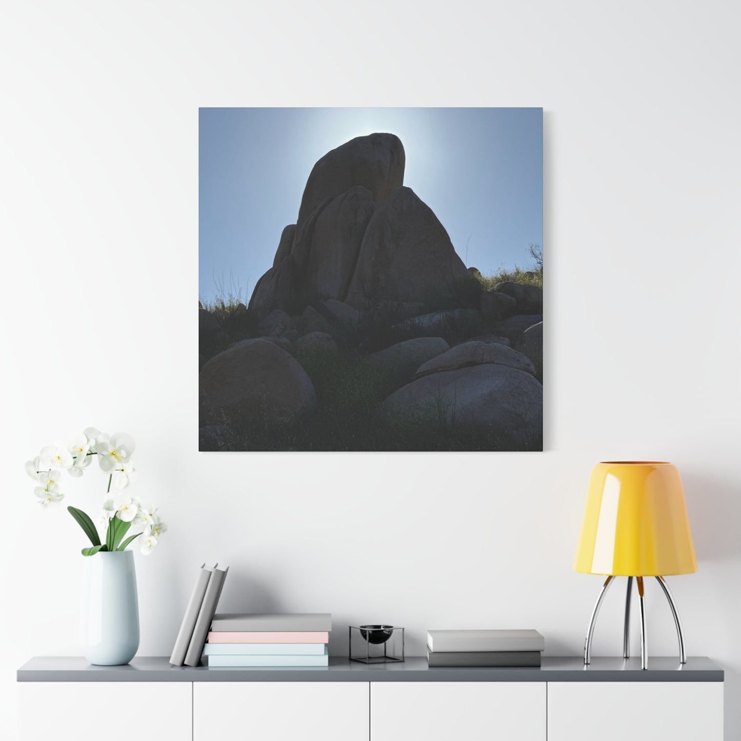 Rocks of Solitude - Unique Frameless Canvas Wall Art