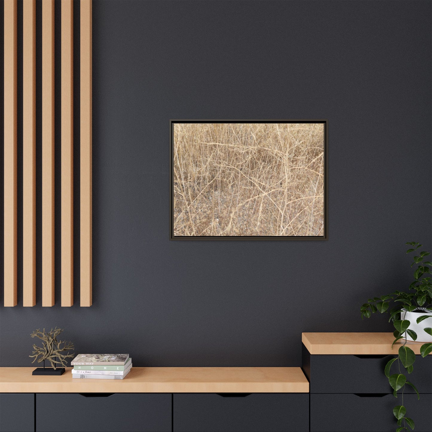 Golden Stalks - Unique Stretched Canvas Wall Art