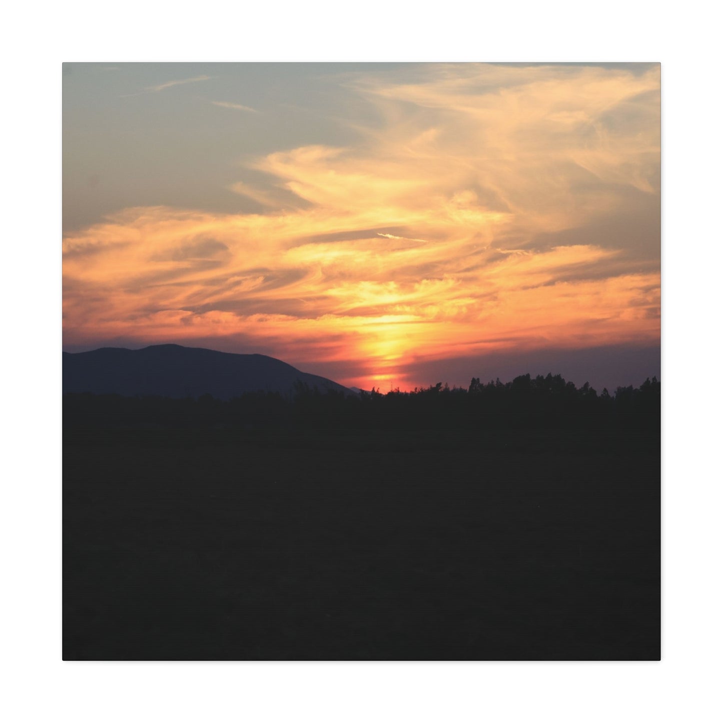 Mountain Twilight - Unique Frameless Canvas Wall Art
