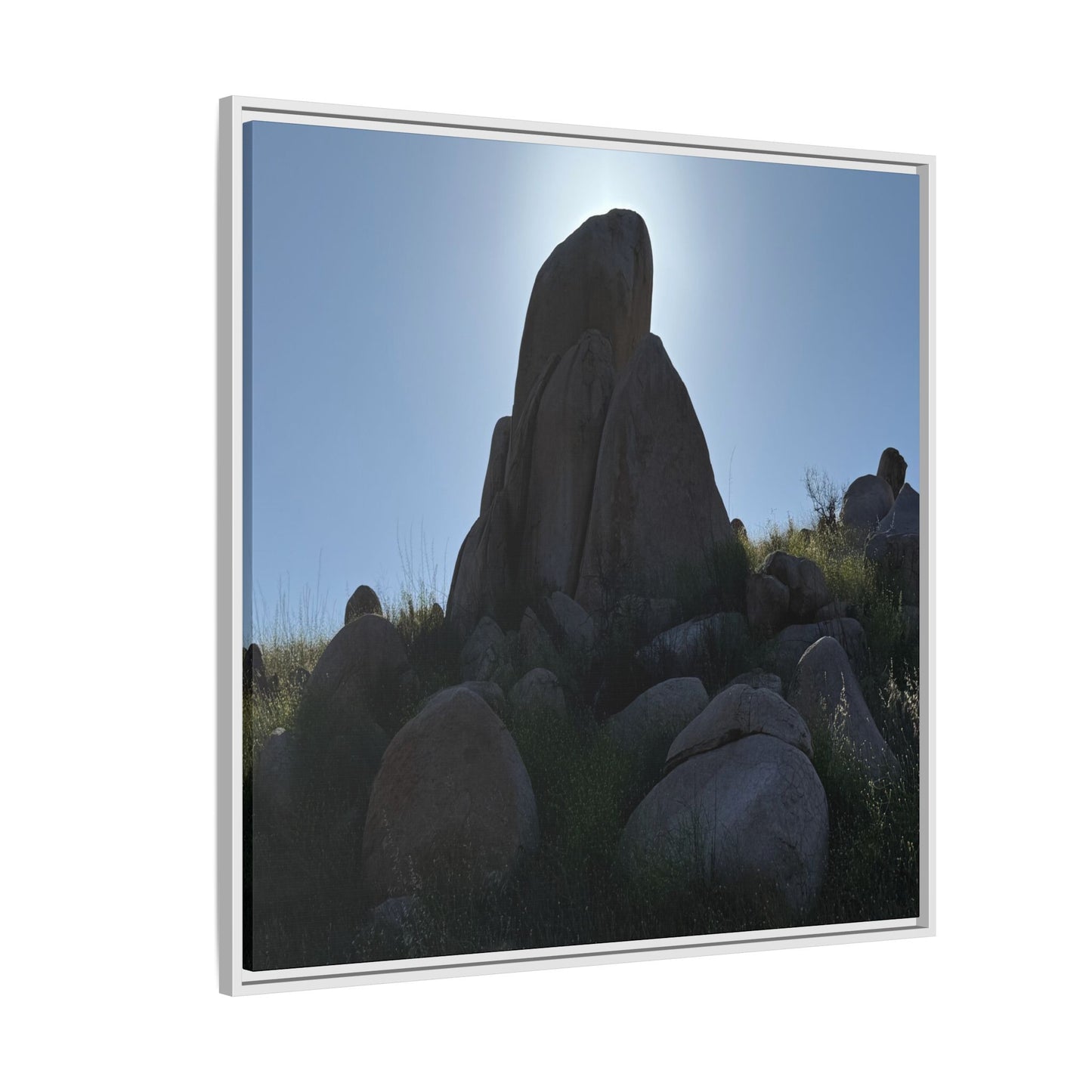 Boulder Silhouette - Unique Stretched Canvas Wall Art