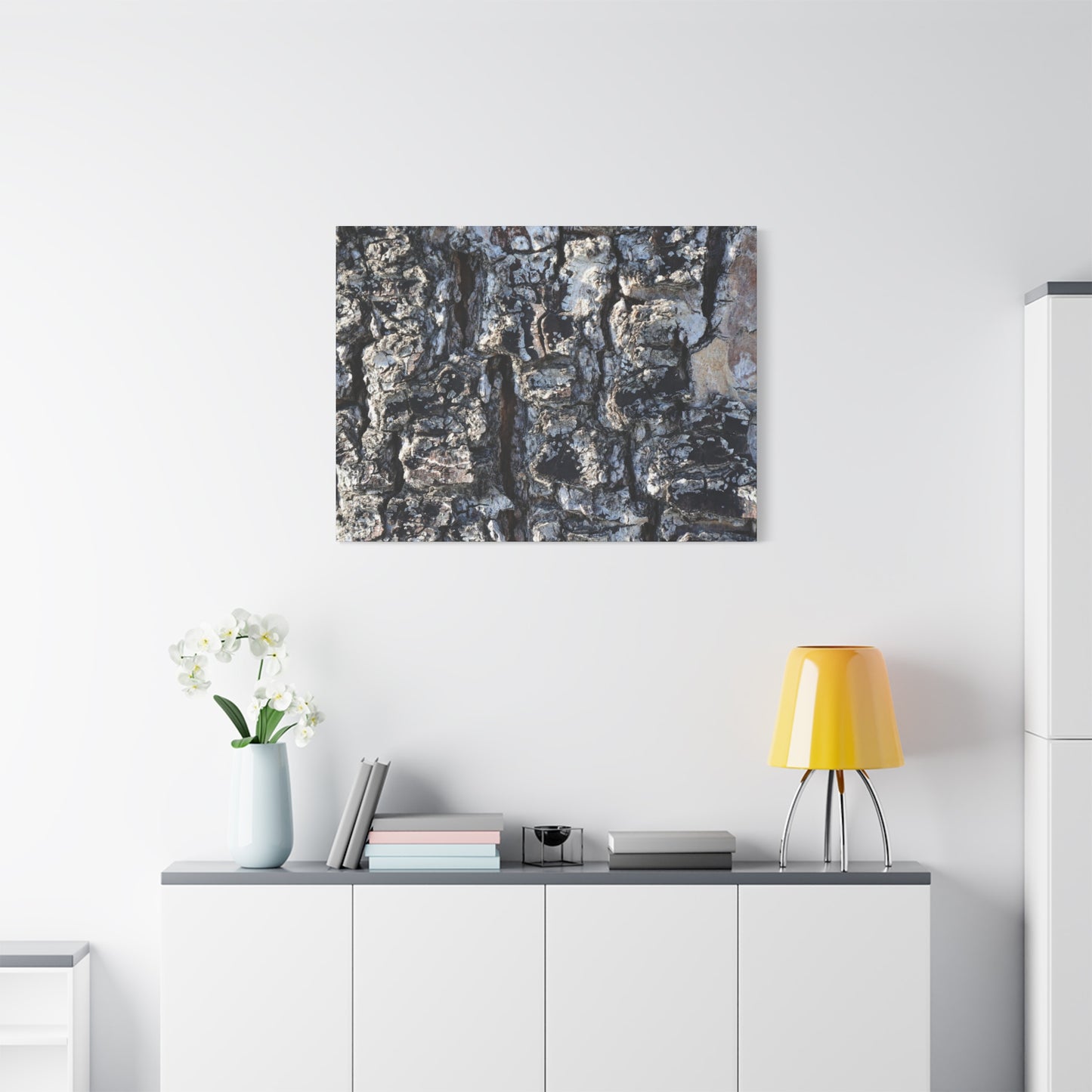 Textured Whispers of the Ancient Tree - Unique Frameless Canvas Wall Art