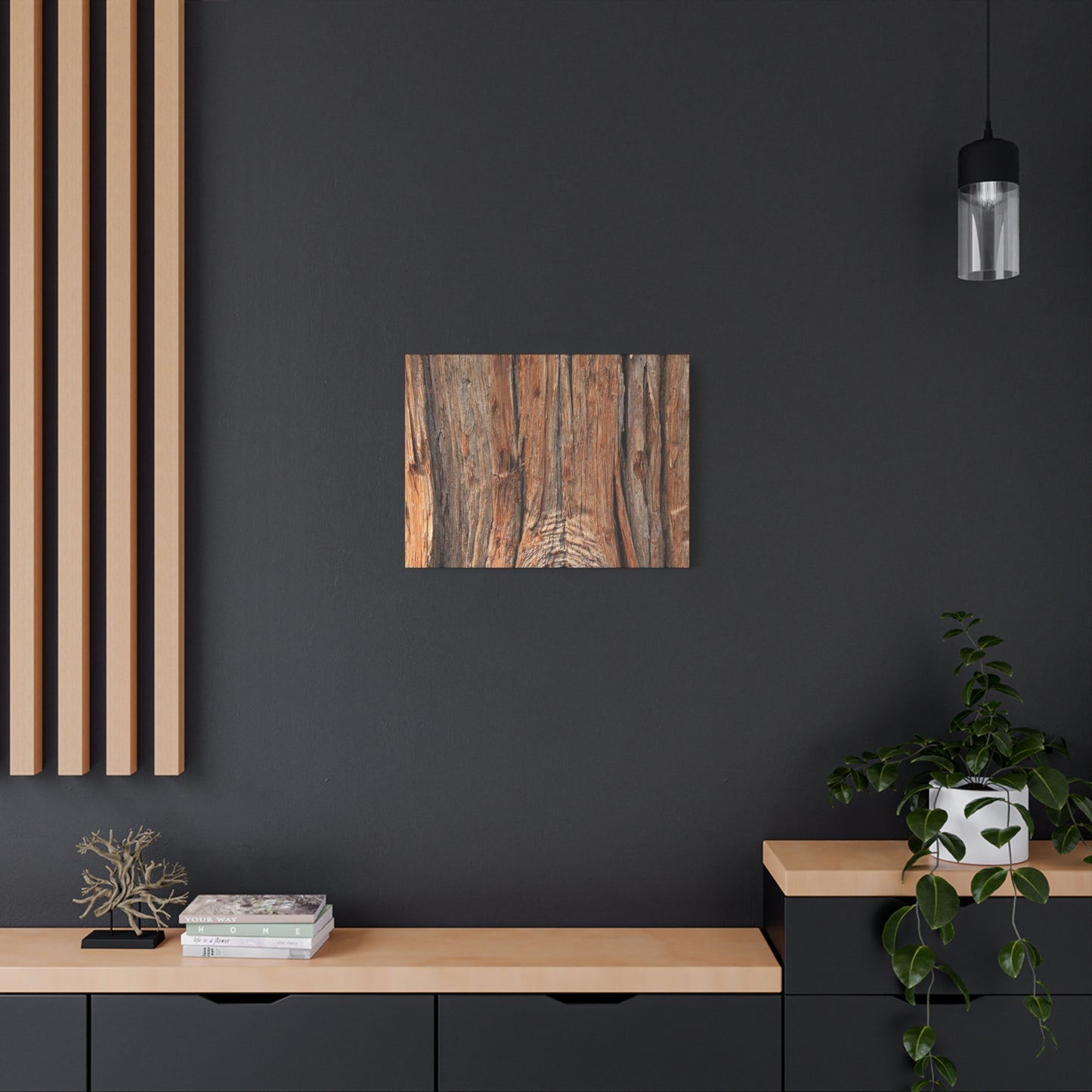 Bark's Ancient Whispers - Unique Frameless Canvas Wall Art