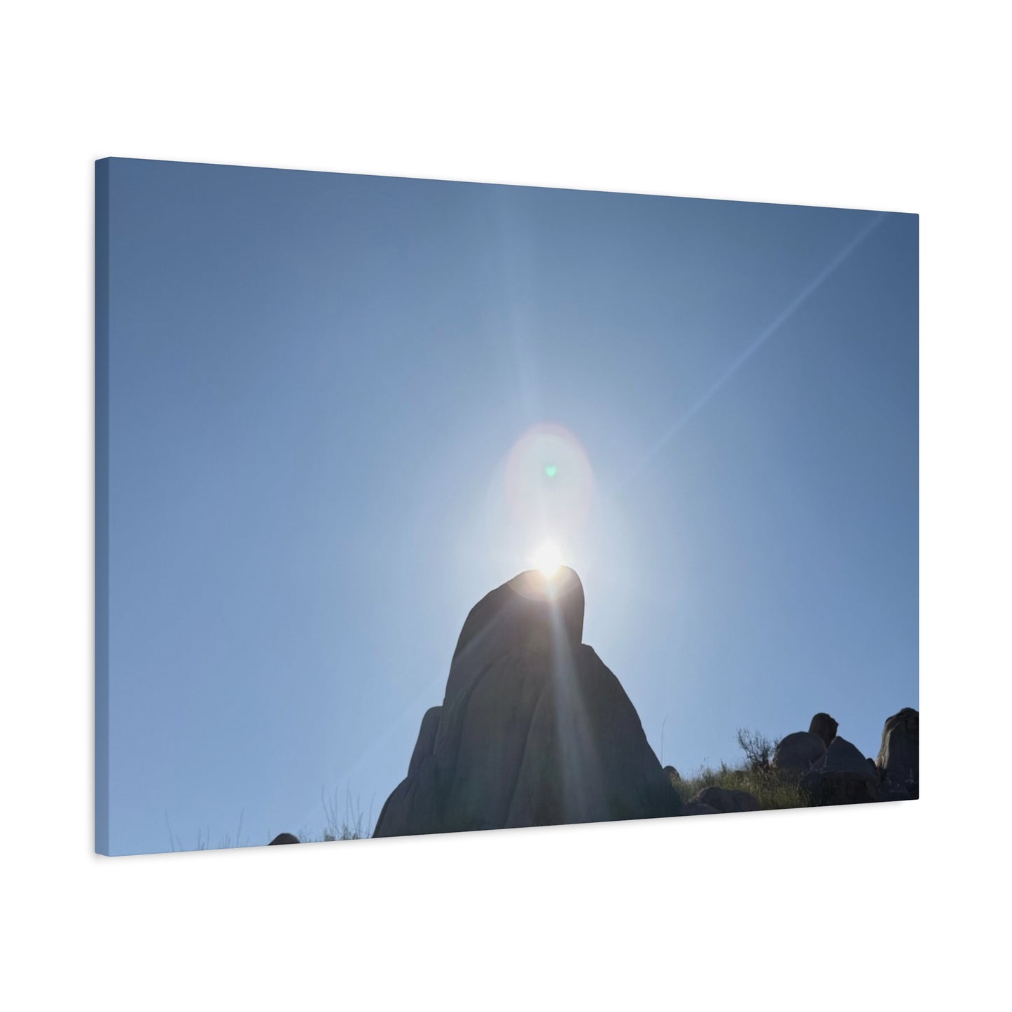 Sunburst Over Stone - Unique Frameless Canvas Wall Art
